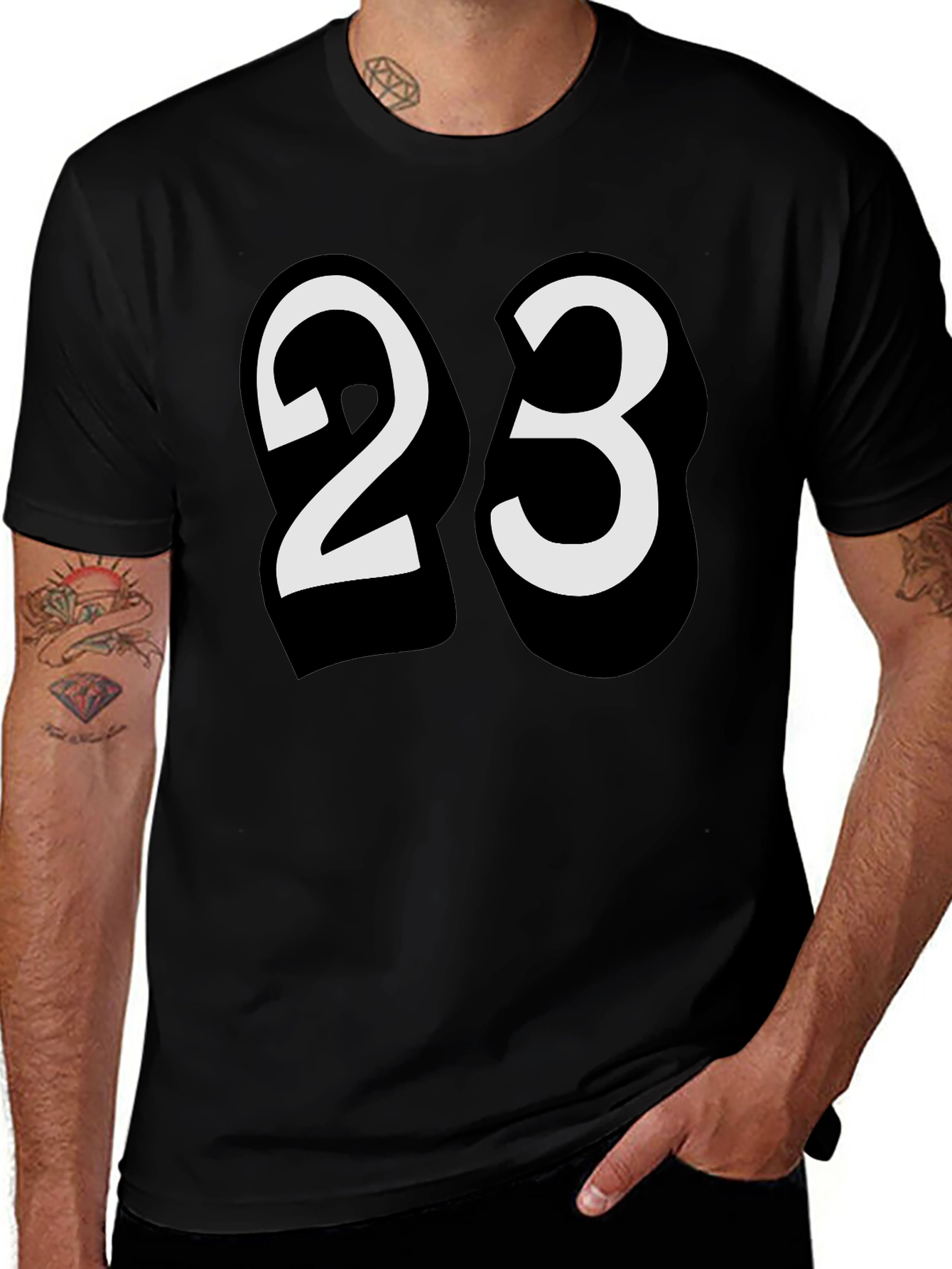 Variant 20 of Number 23 Graphic Tee - Classic & Bold Design