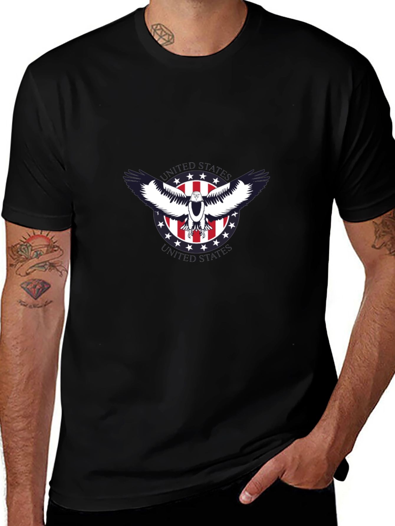 Eagle Flag Graphic Tee - Patriotic Style