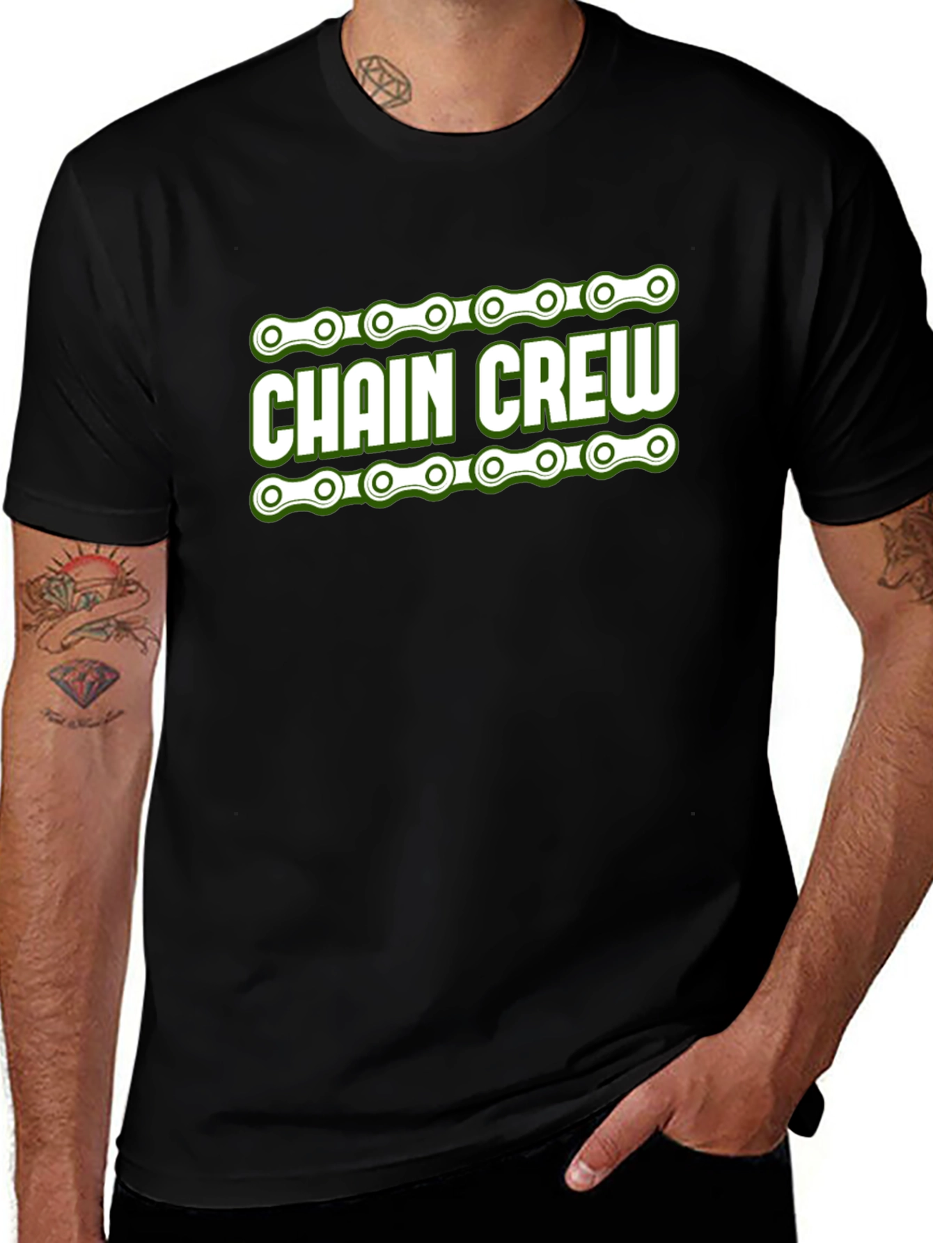 Variant 10 of Chain Crew Graphic Tee - Black