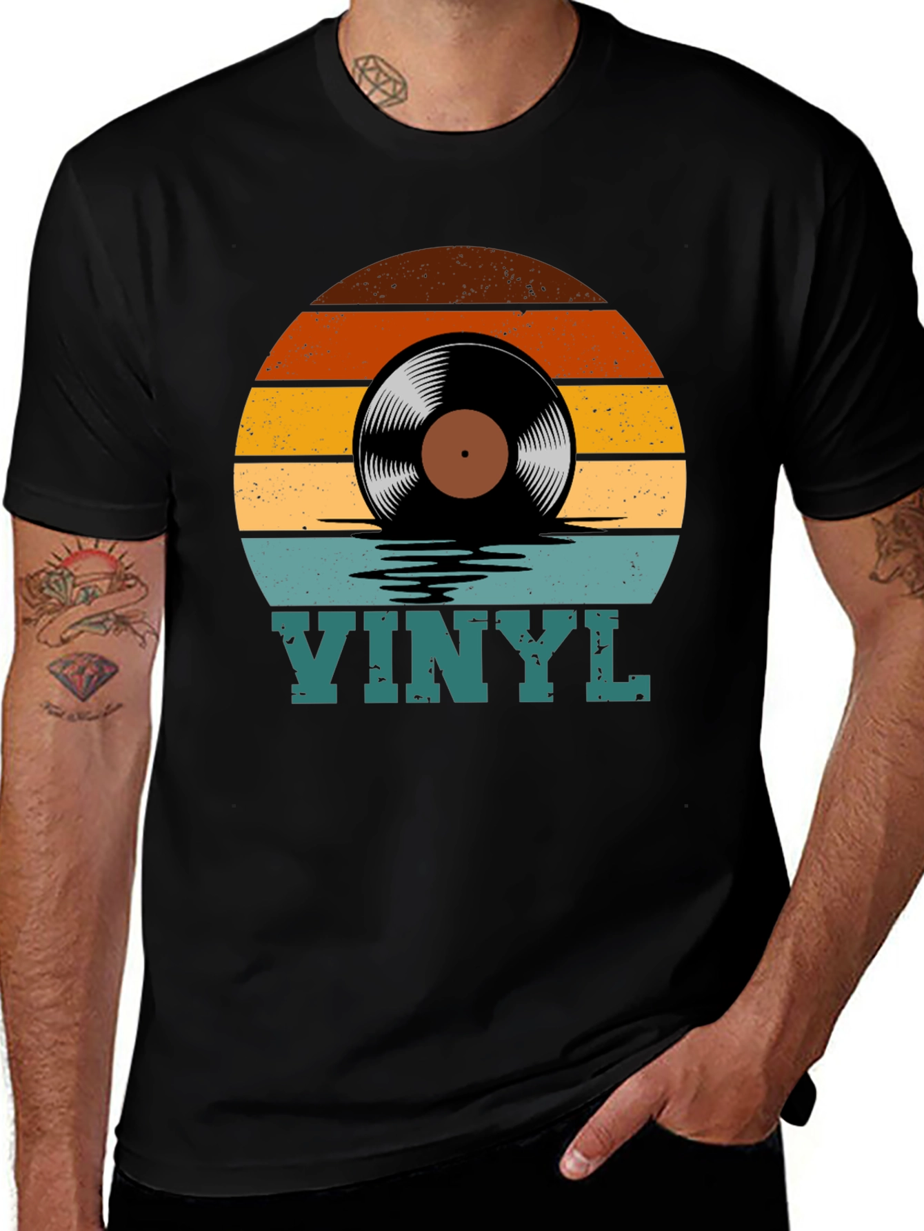 Variant 30 of Vintage Vinyl Record Graphic Tee - Retro Music Lover Shirt