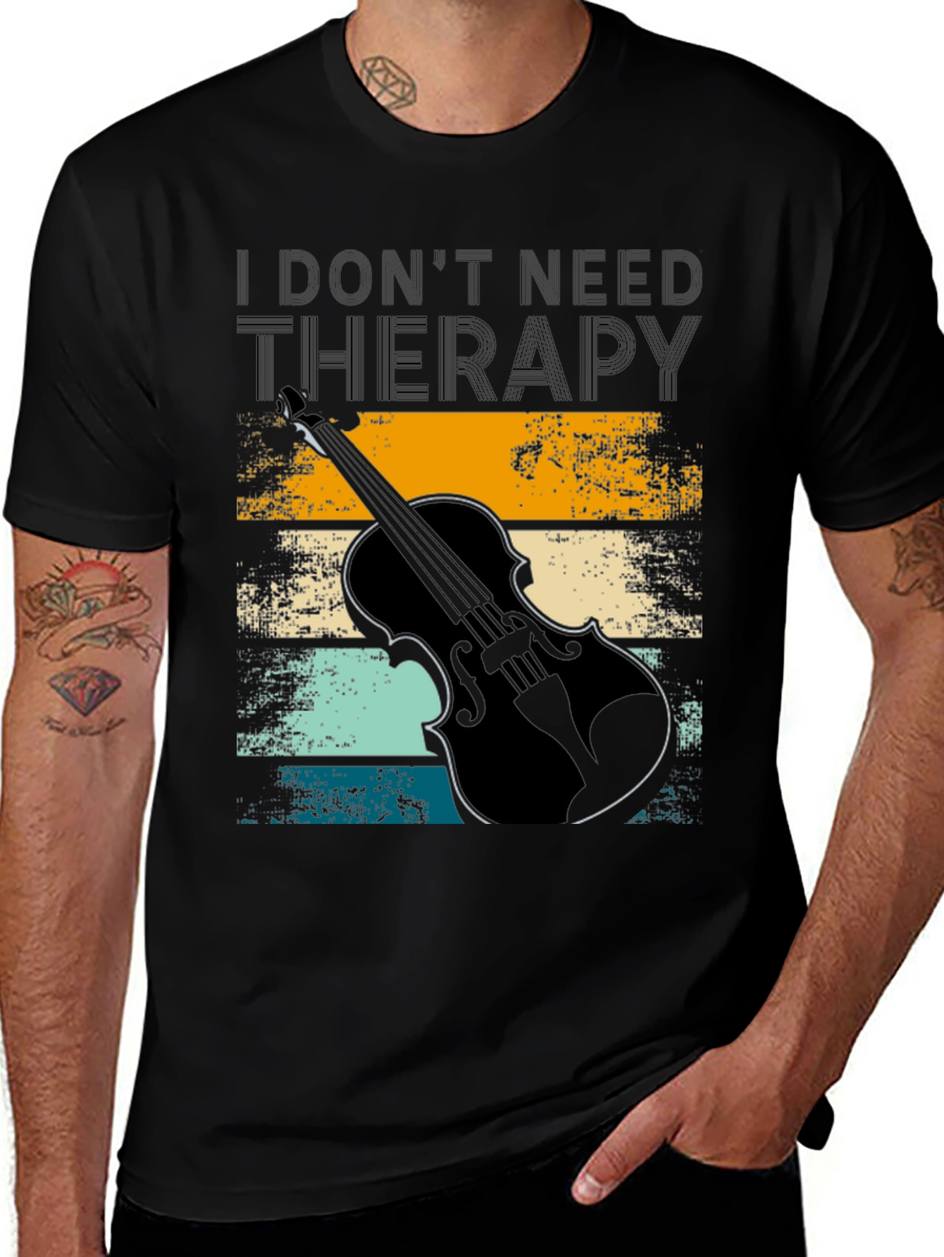 Variant 8 of I Don't Need Therapy Violin Graphic Tee