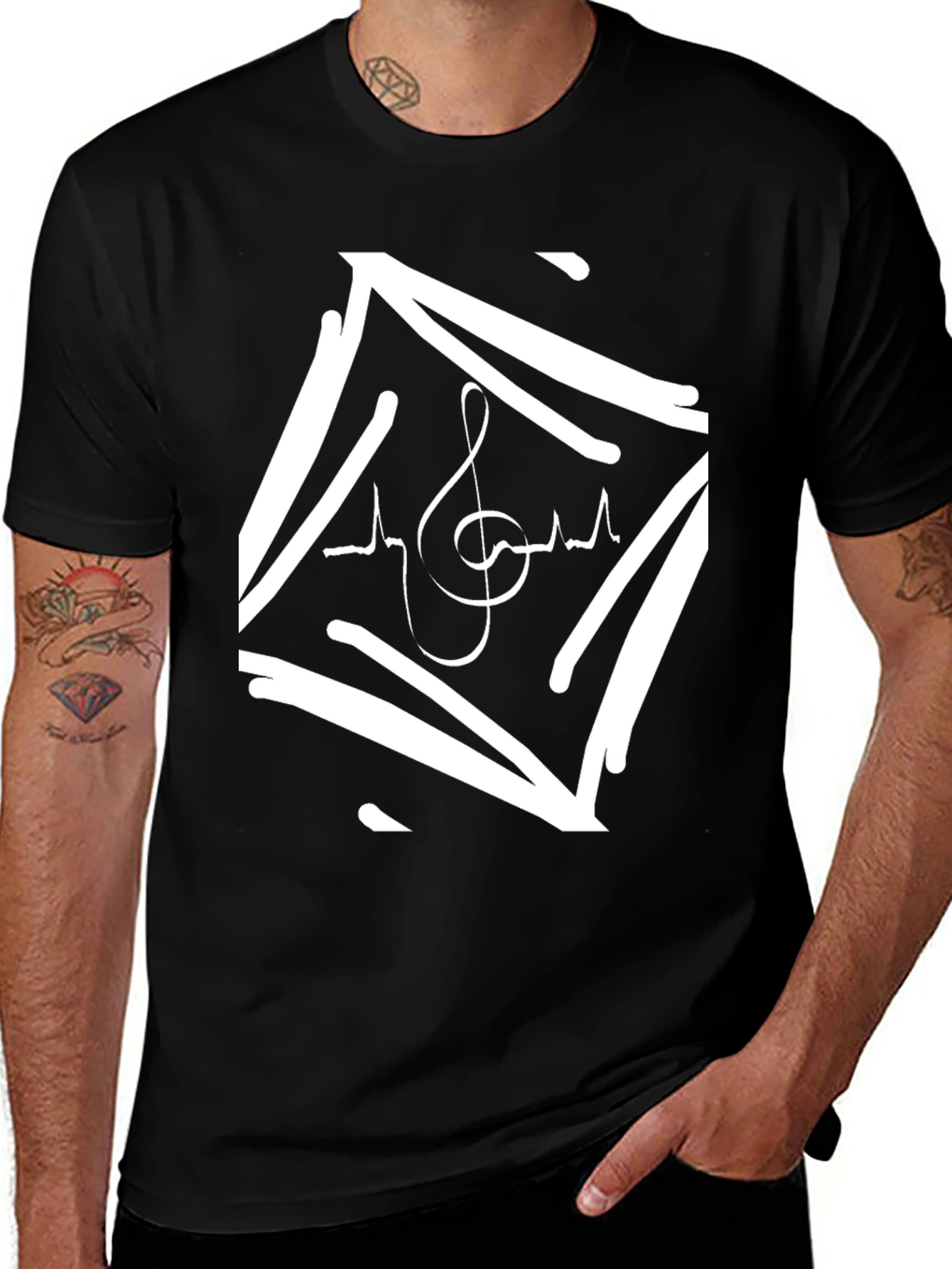 Variant 3 of Music Vibe Black T-Shirt