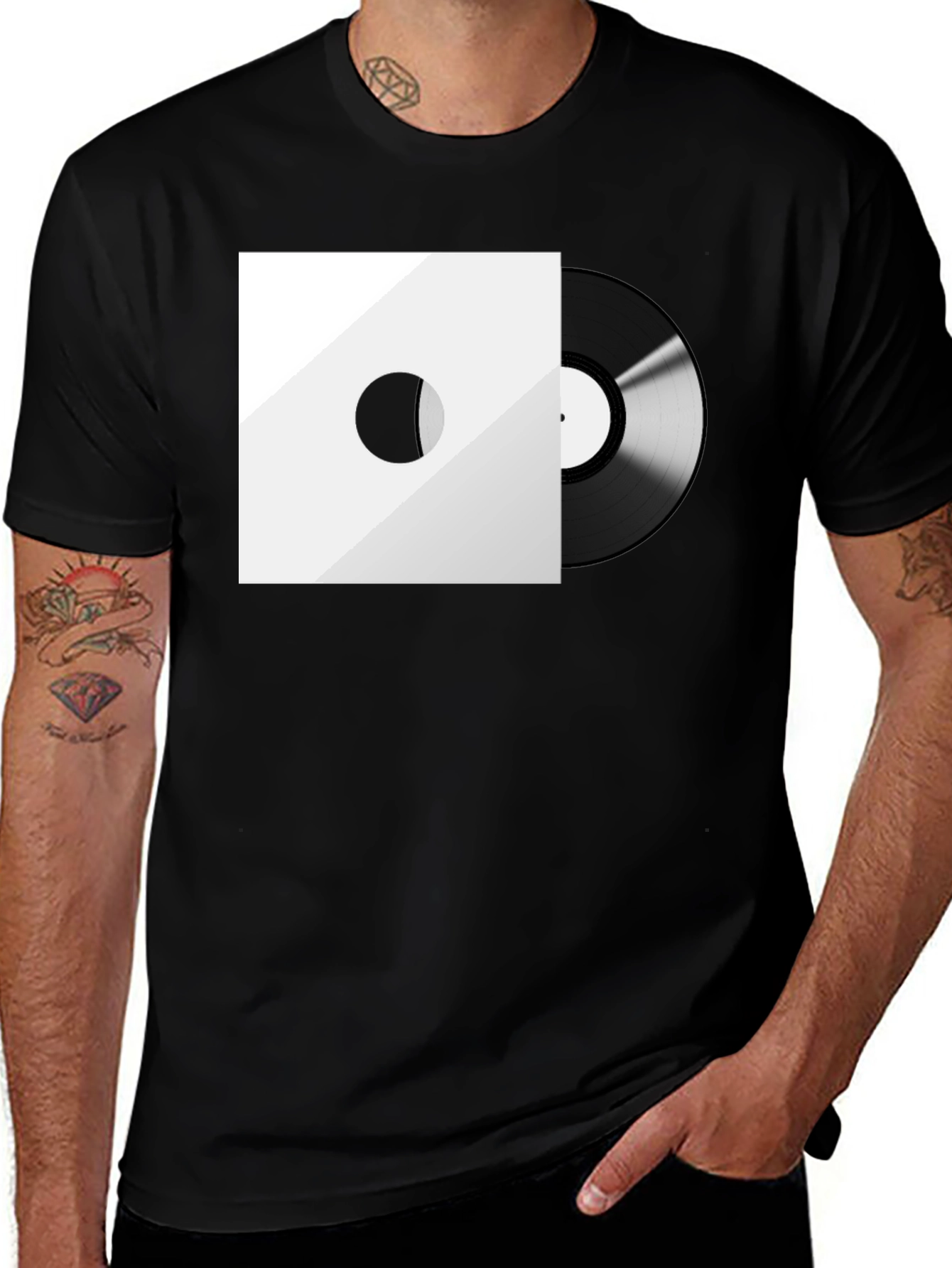 Variant 17 of Retro Vinyl Record Graphic T-Shirt