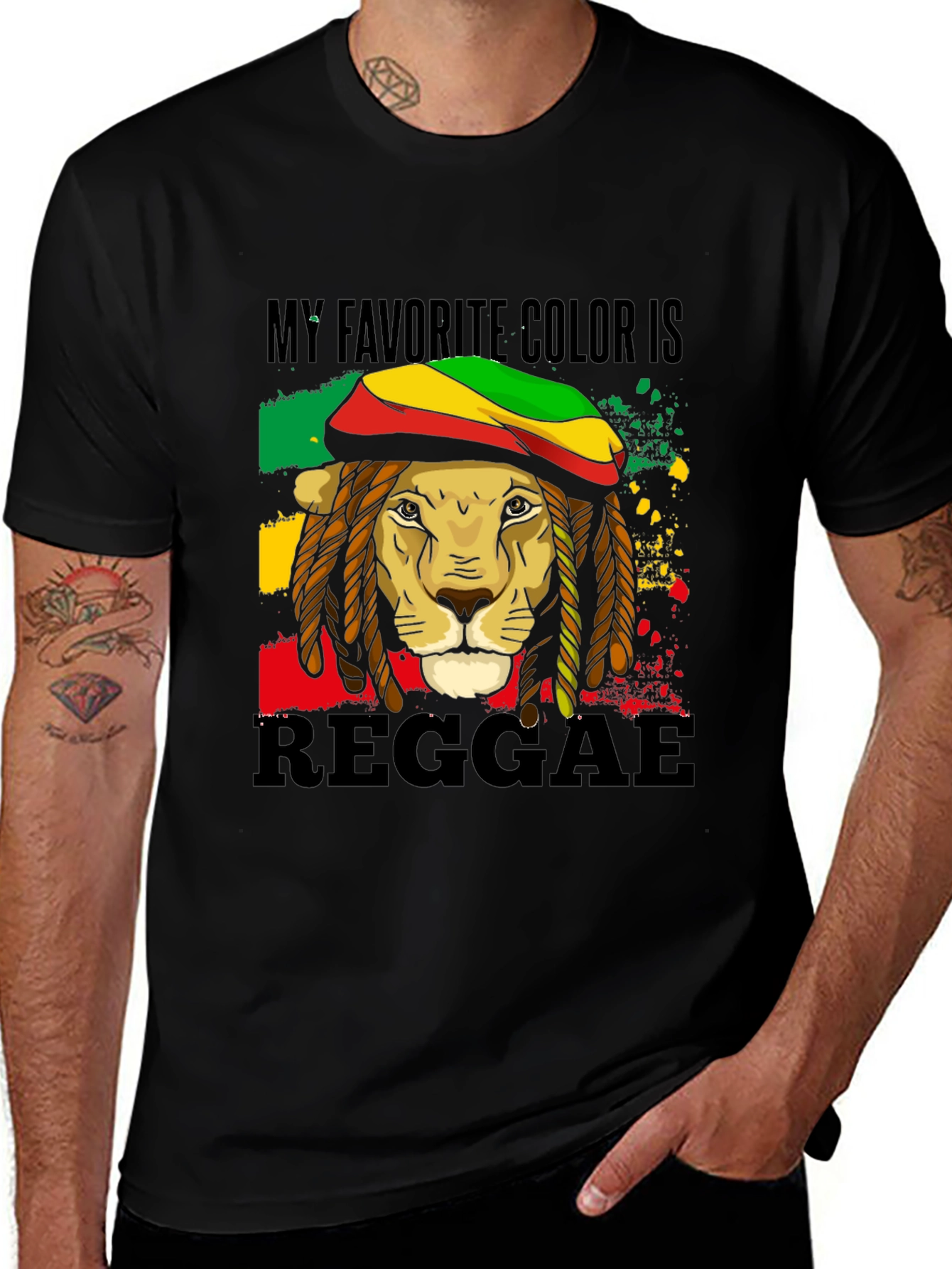 Variant 30 of Reggae Lion T-Shirt - My Favorite Color