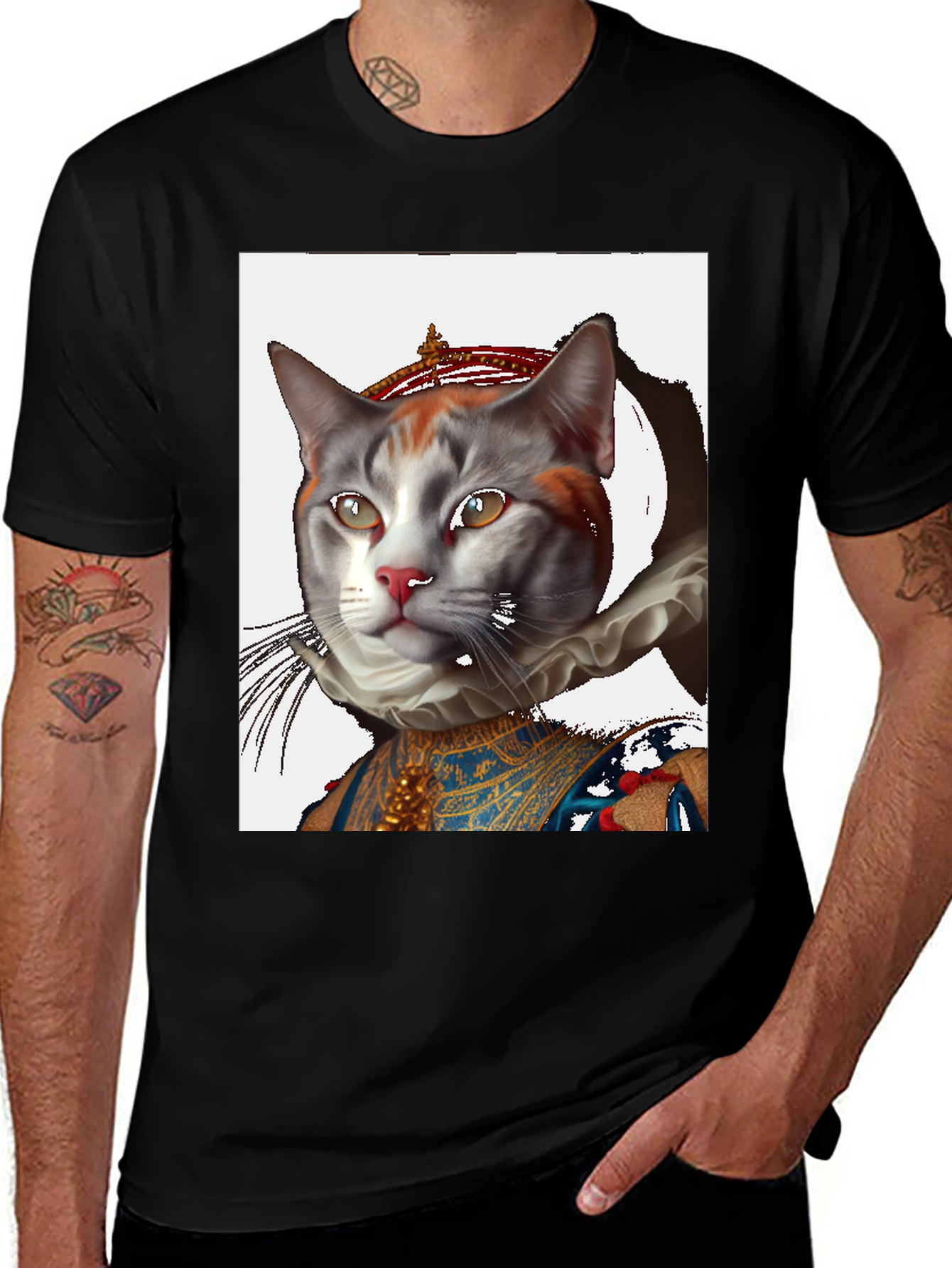 Variant 14 of Regal Cat Portrait T-Shirt