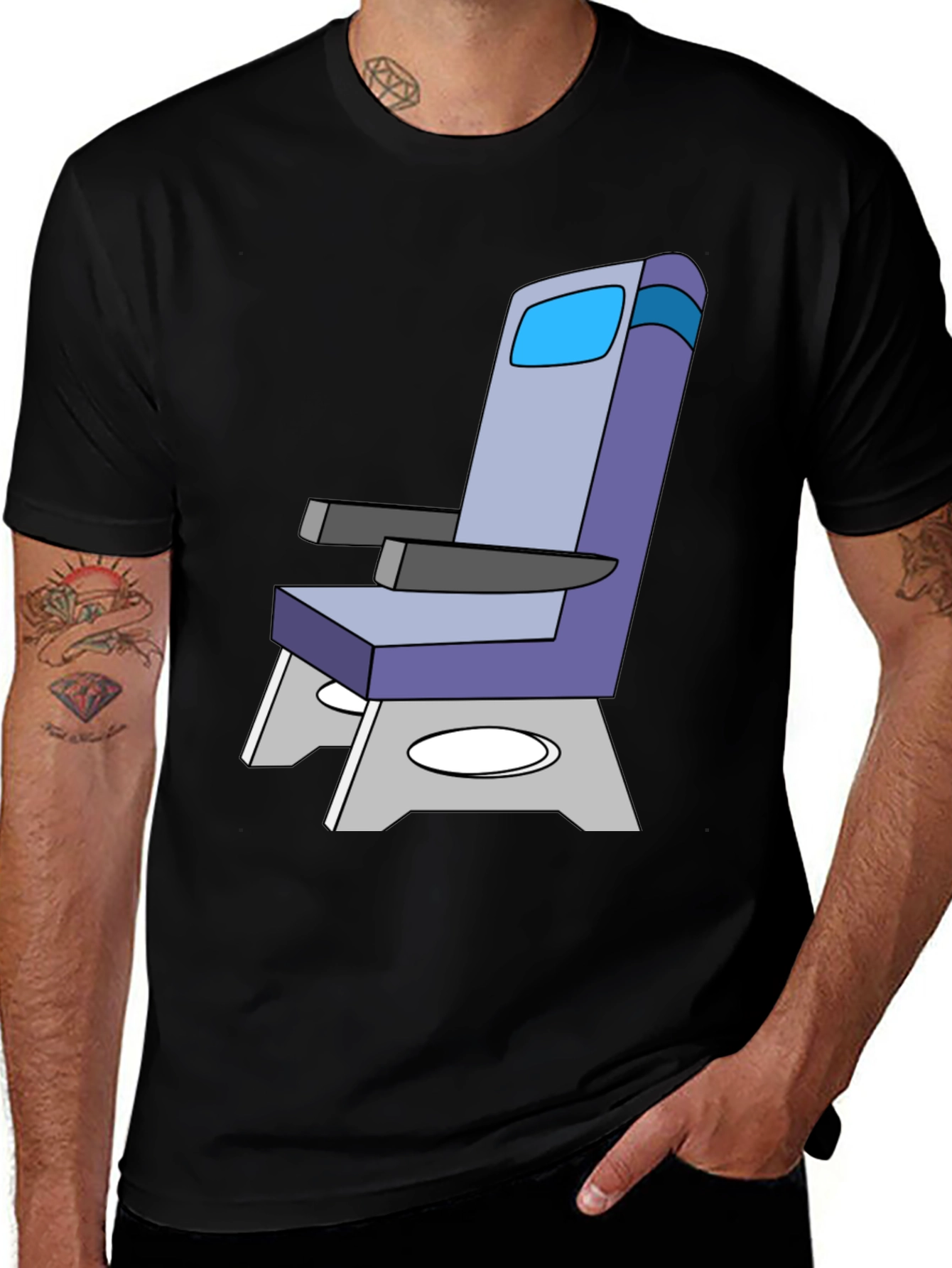 Variant 30 of Futuristic Chair Graphic Tee - Sci-Fi Comfort Style