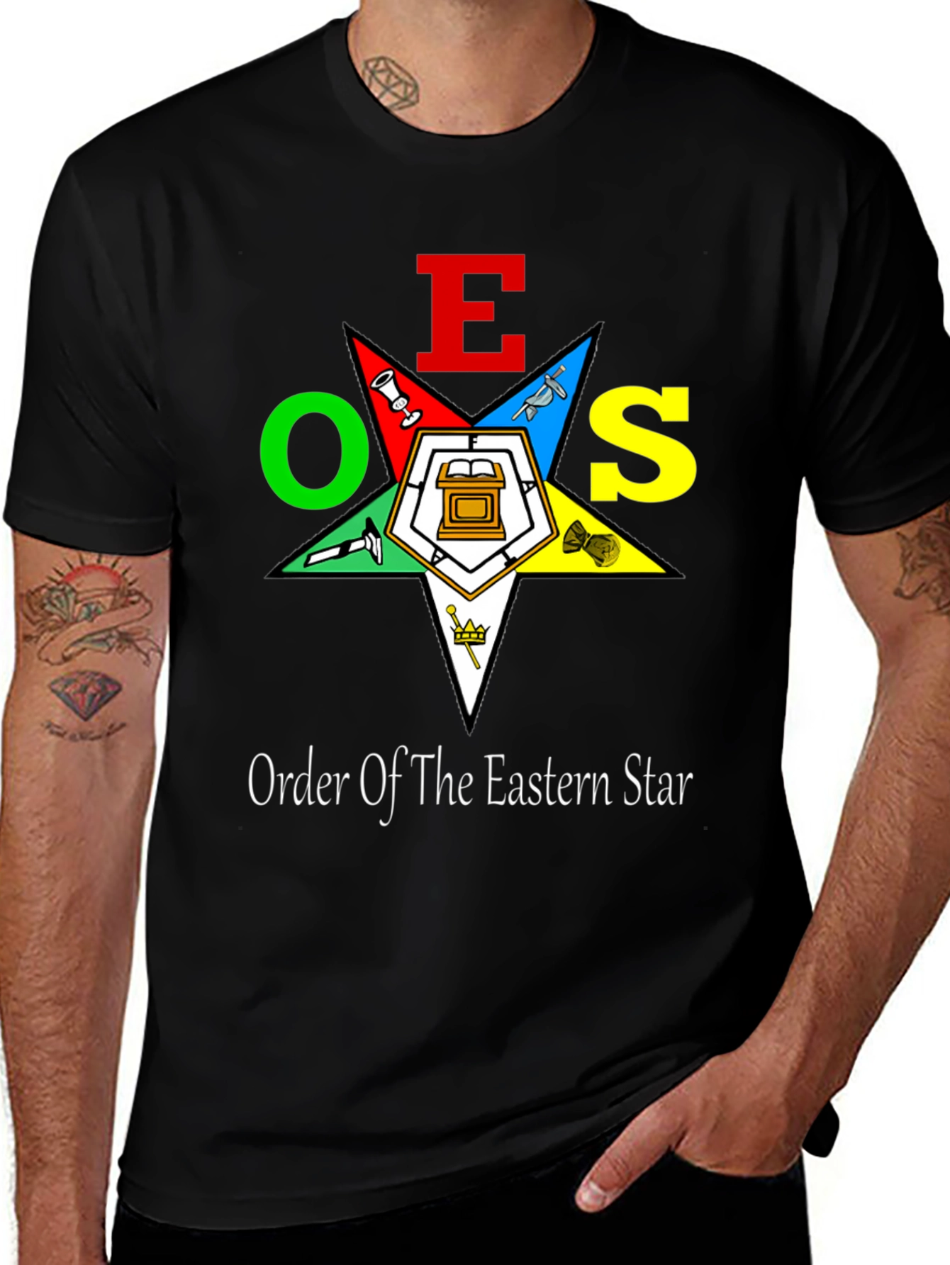 Order of the Eastern Star Black T-Shirt