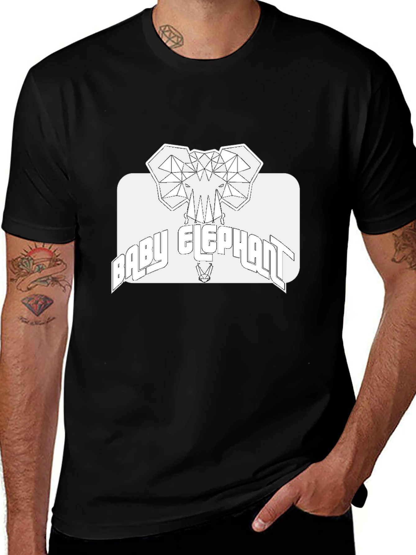 Variant 16 of Baby Elephant Geometric Graphic T-Shirt