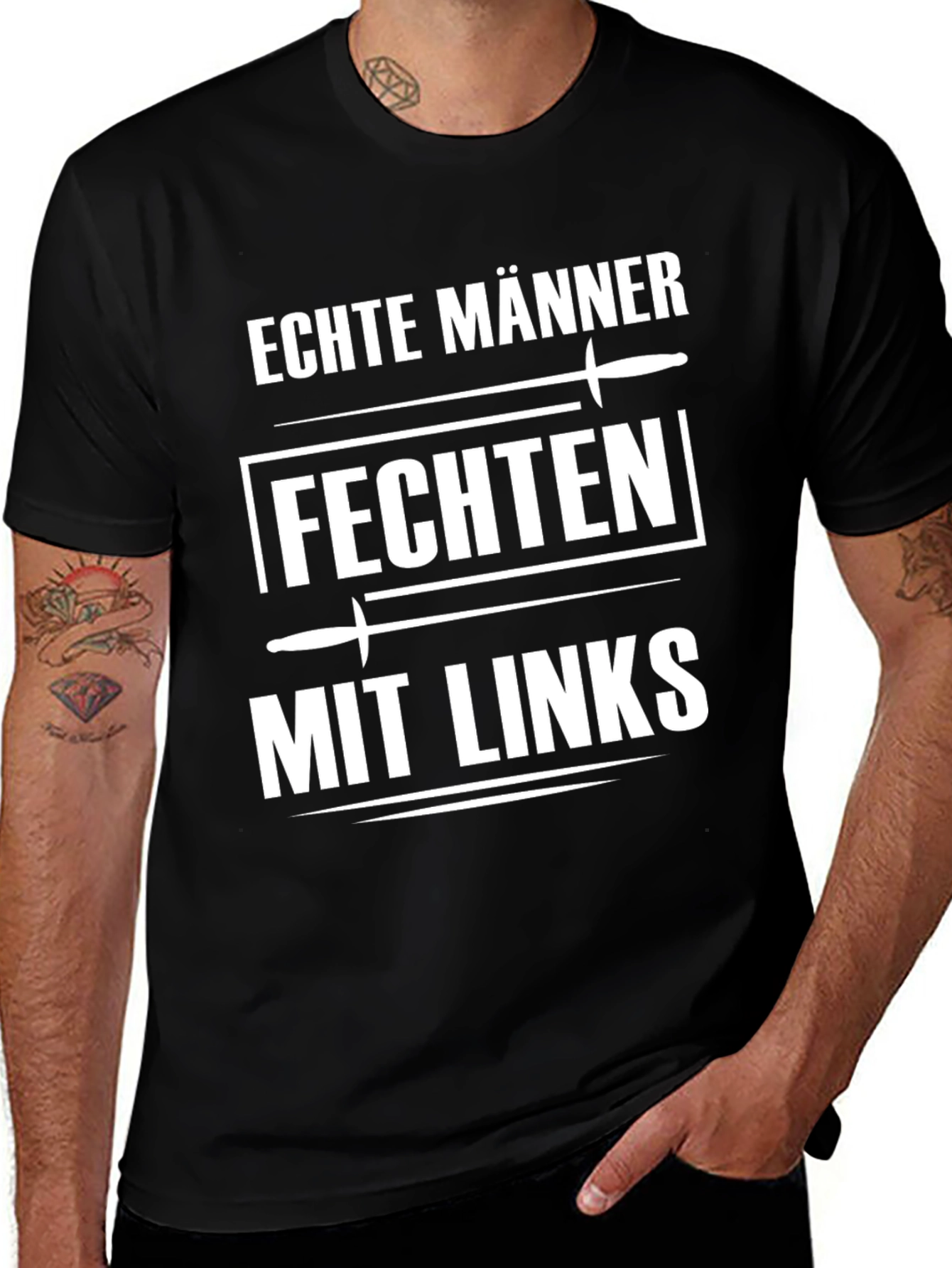 Variant 5 of Echte Männer Fechten Mit Links T-Shirt