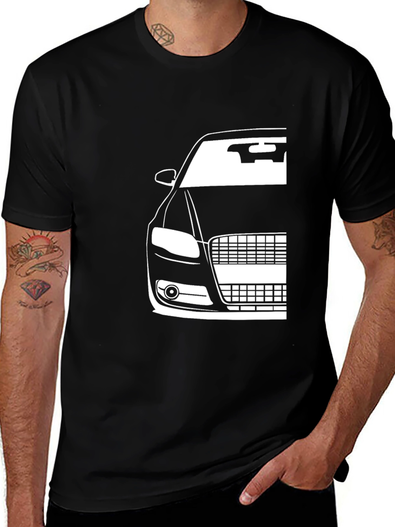 Variant 18 of Black Car Graphic T-Shirt