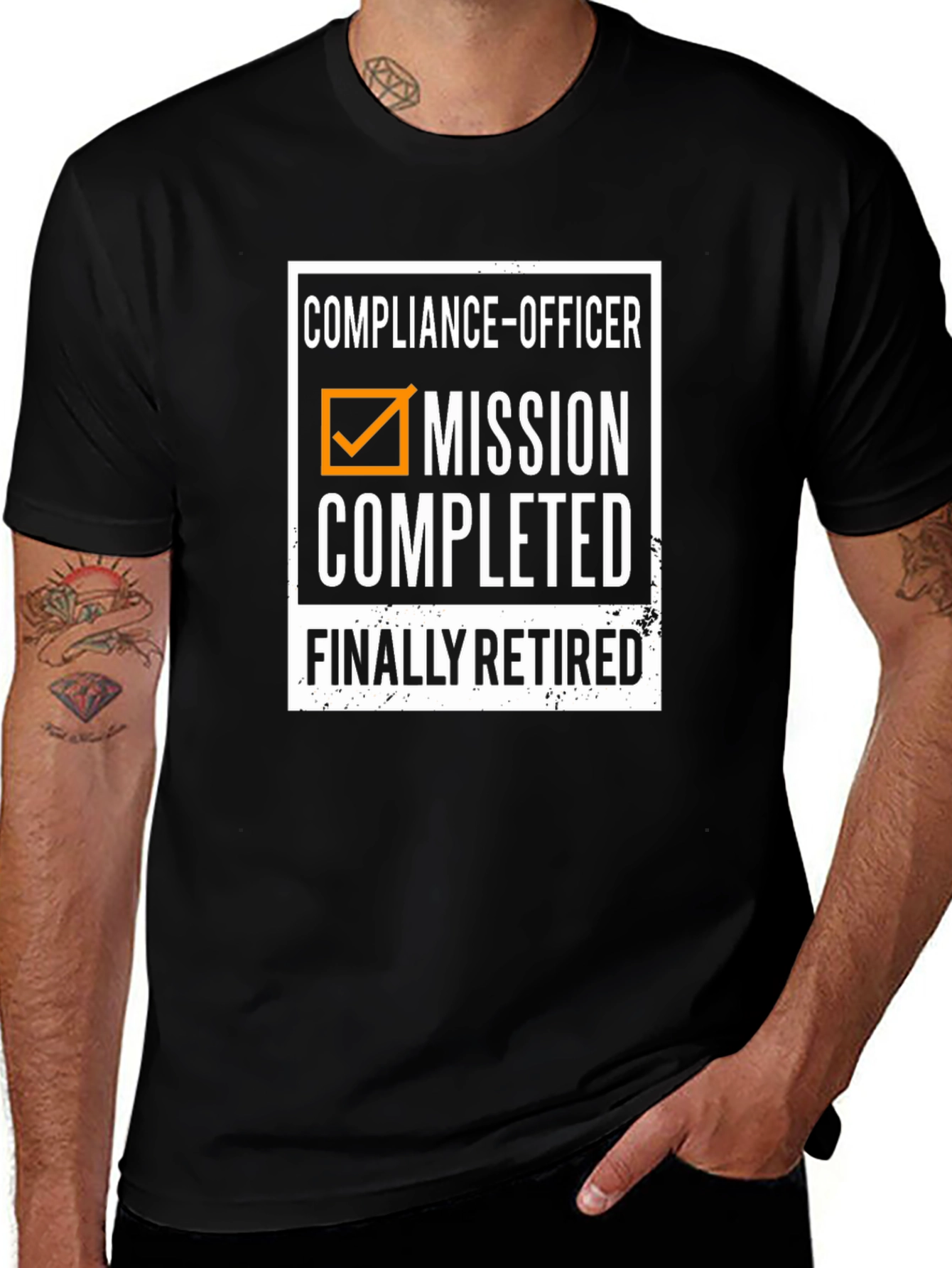 Variant 18 of Compliance Officer Retirement T-Shirt - Mission Completed