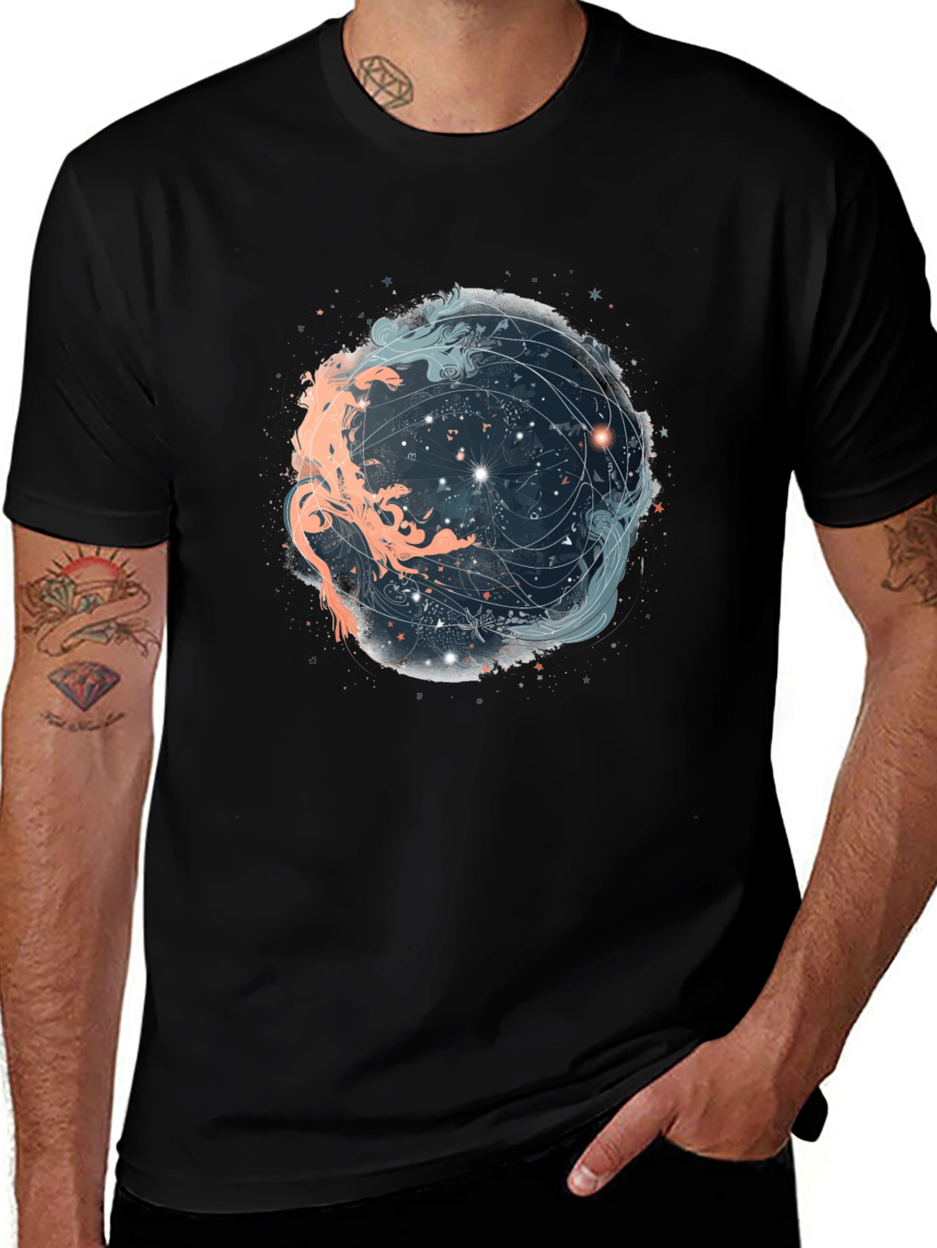 Variant 5 of Celestial Yin Yang Graphic Tee