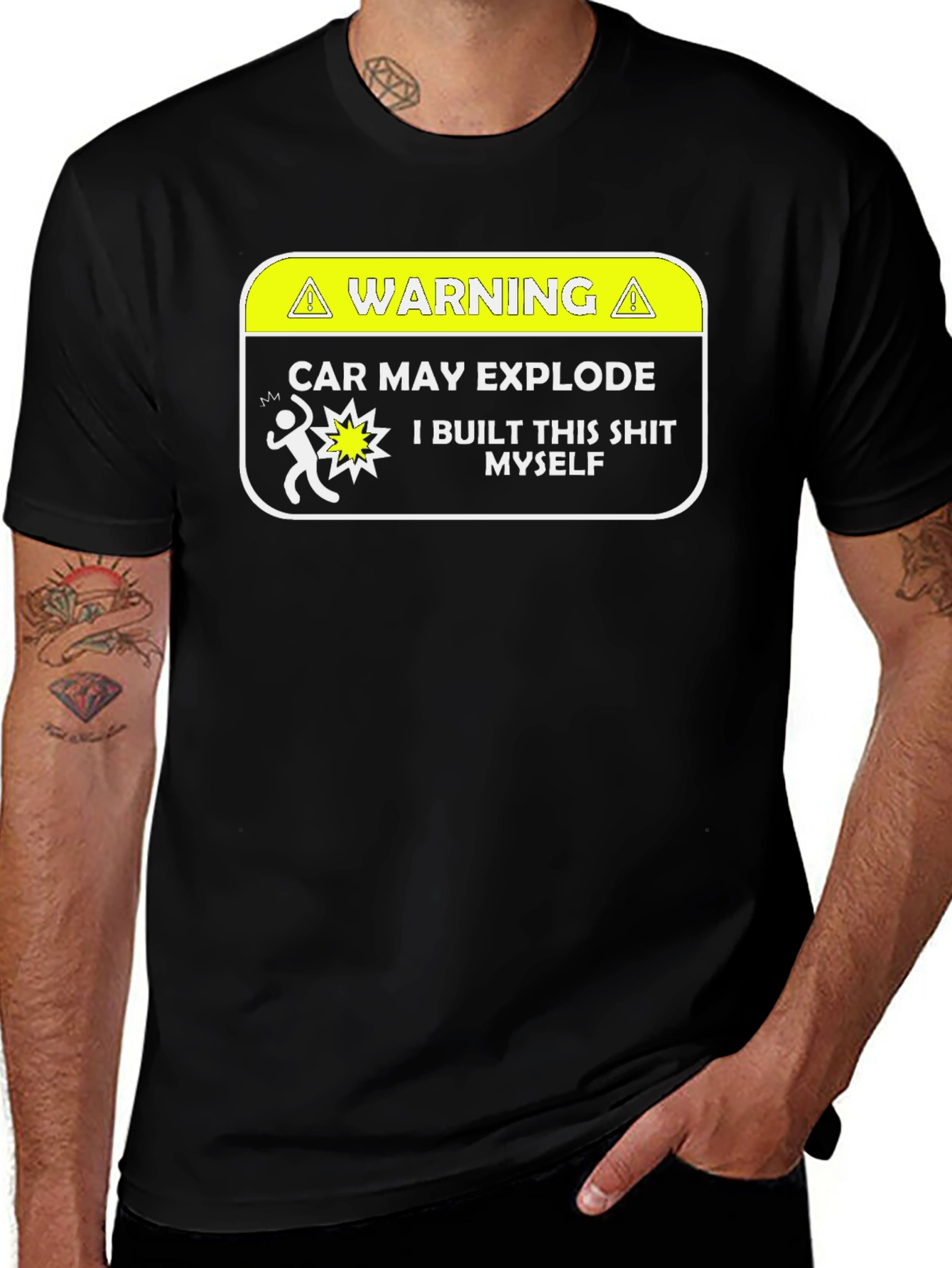 Variant 22 of Warning Car May Explode T-Shirt