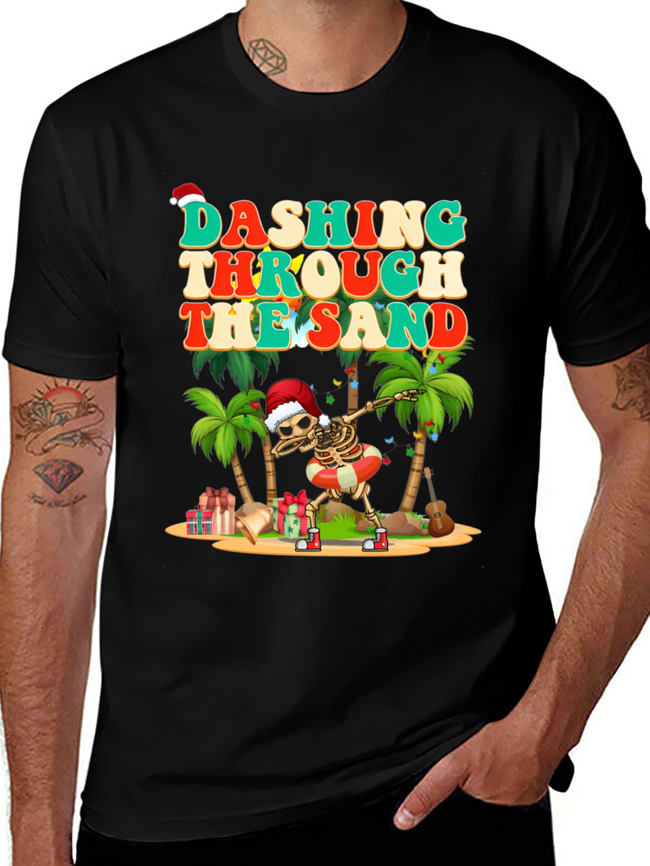 Dashing Through the Sand Skeleton Graphic Tee