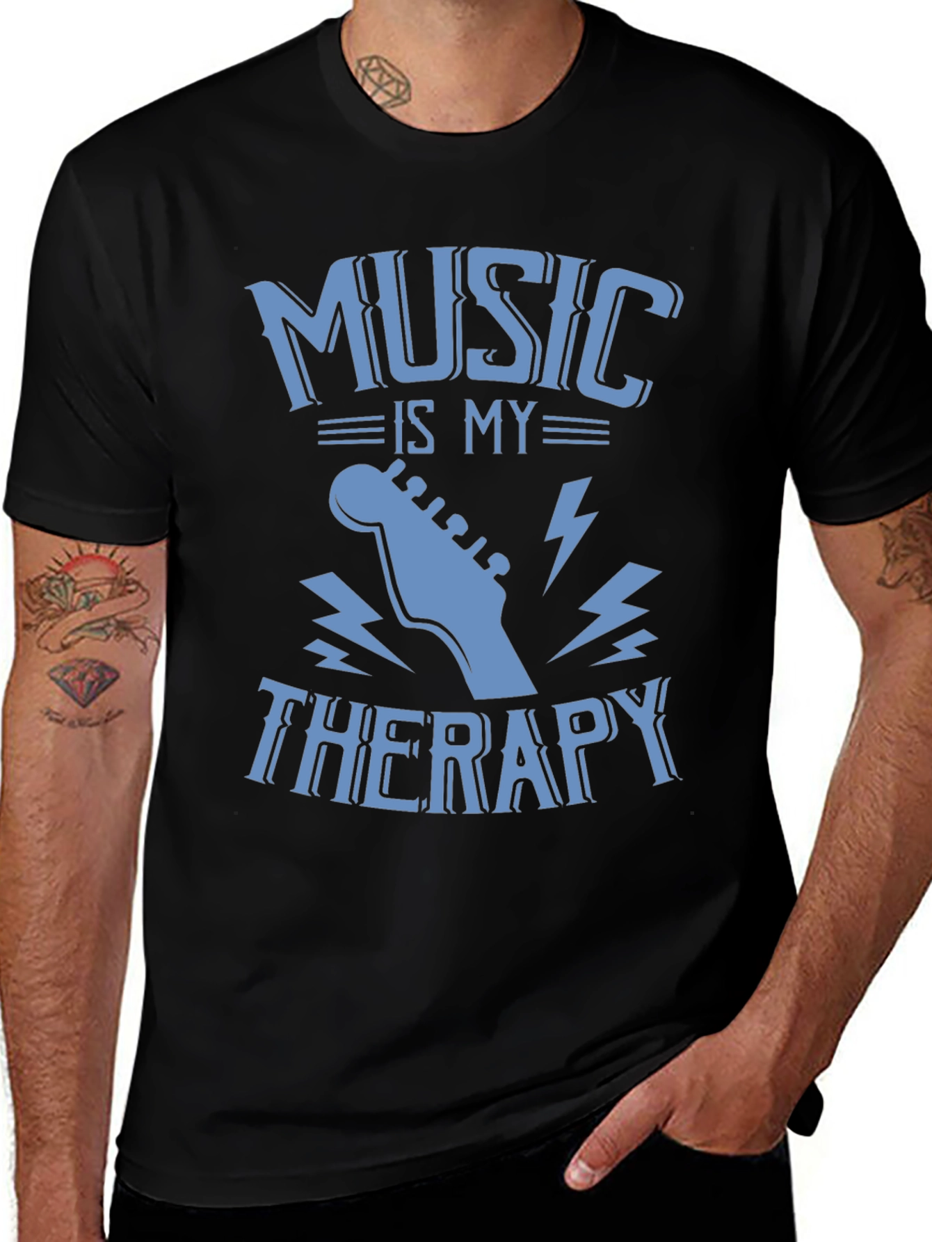 Variant 9 of Music is My Therapy Graphic T-Shirt