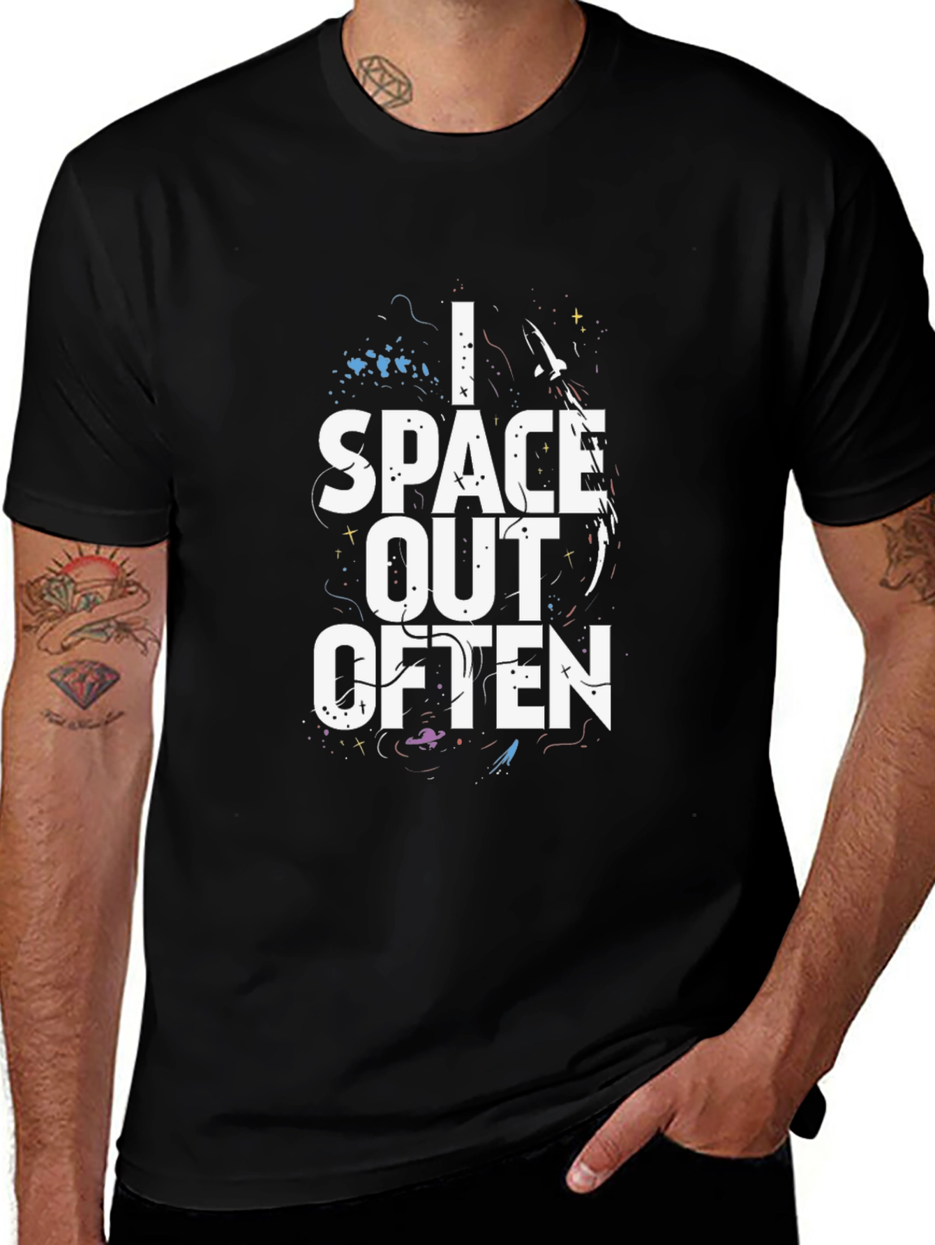 Variant 14 of Space Out Often T-Shirt - Unique Graphic Tee