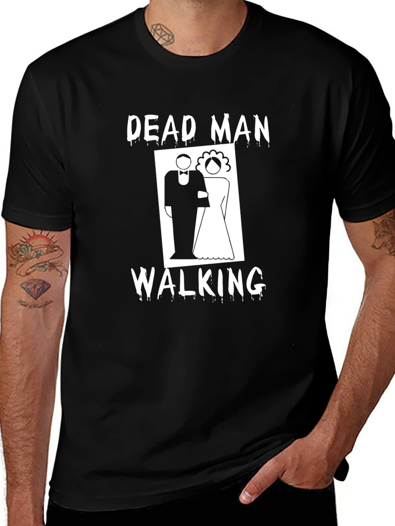 Variant 28 of Dead Man Walking Graphic Tee - Funny Wedding Humor