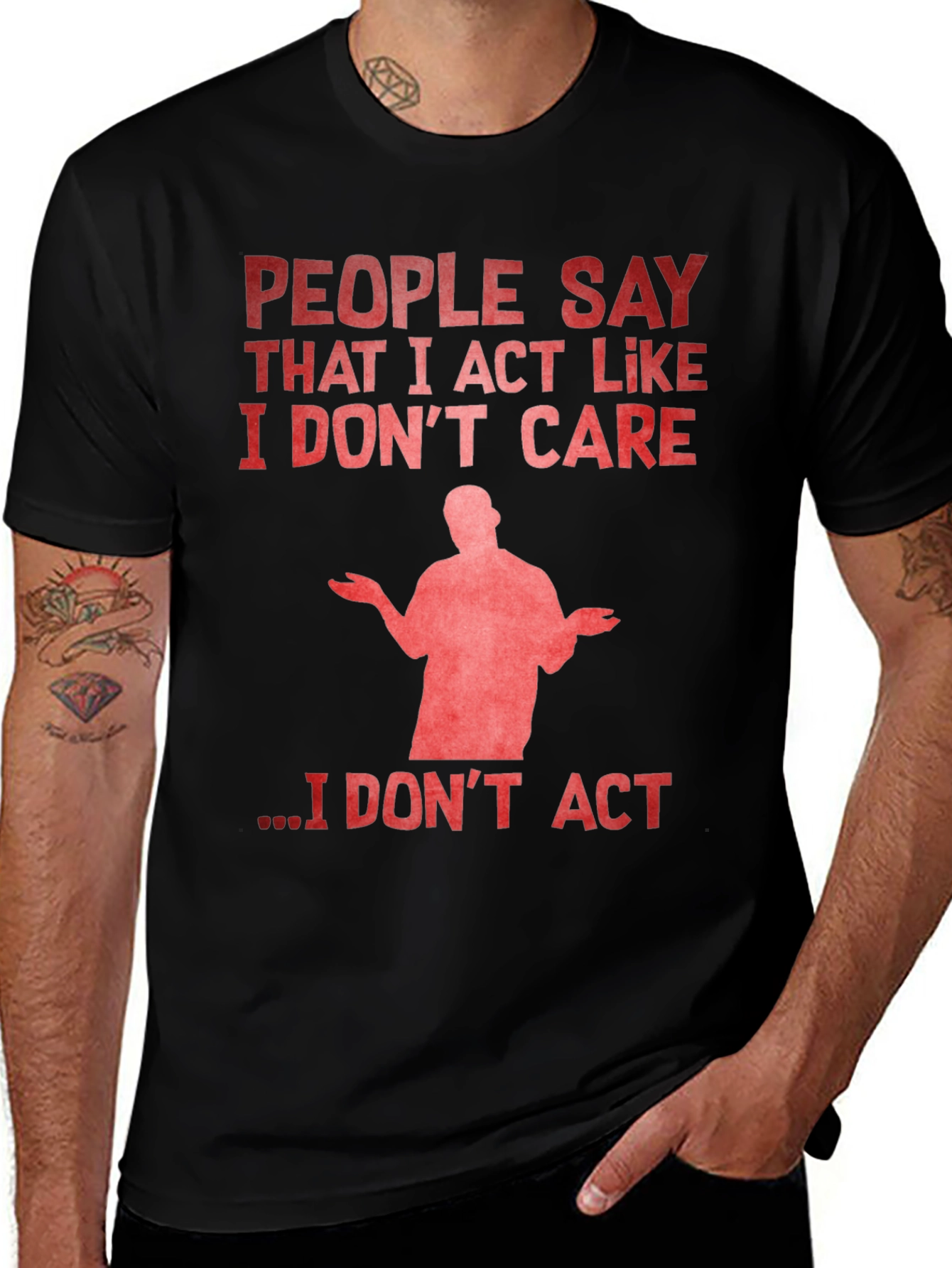 Variant 14 of I Don't Care Graphic Tee - Funny Sarcastic Humor T-Shirt