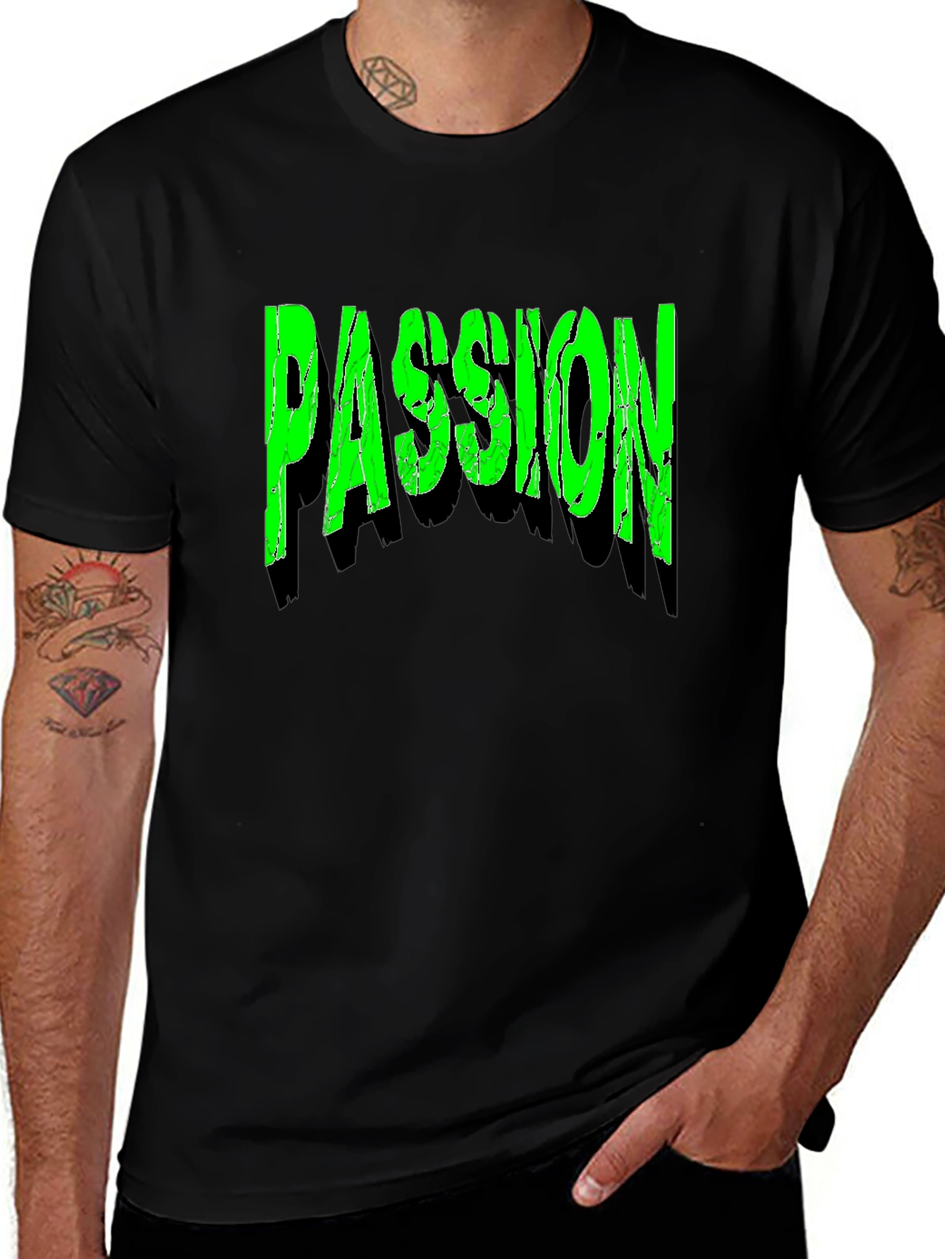 Variant 10 of Passion Graphic Tee - Black T-Shirt