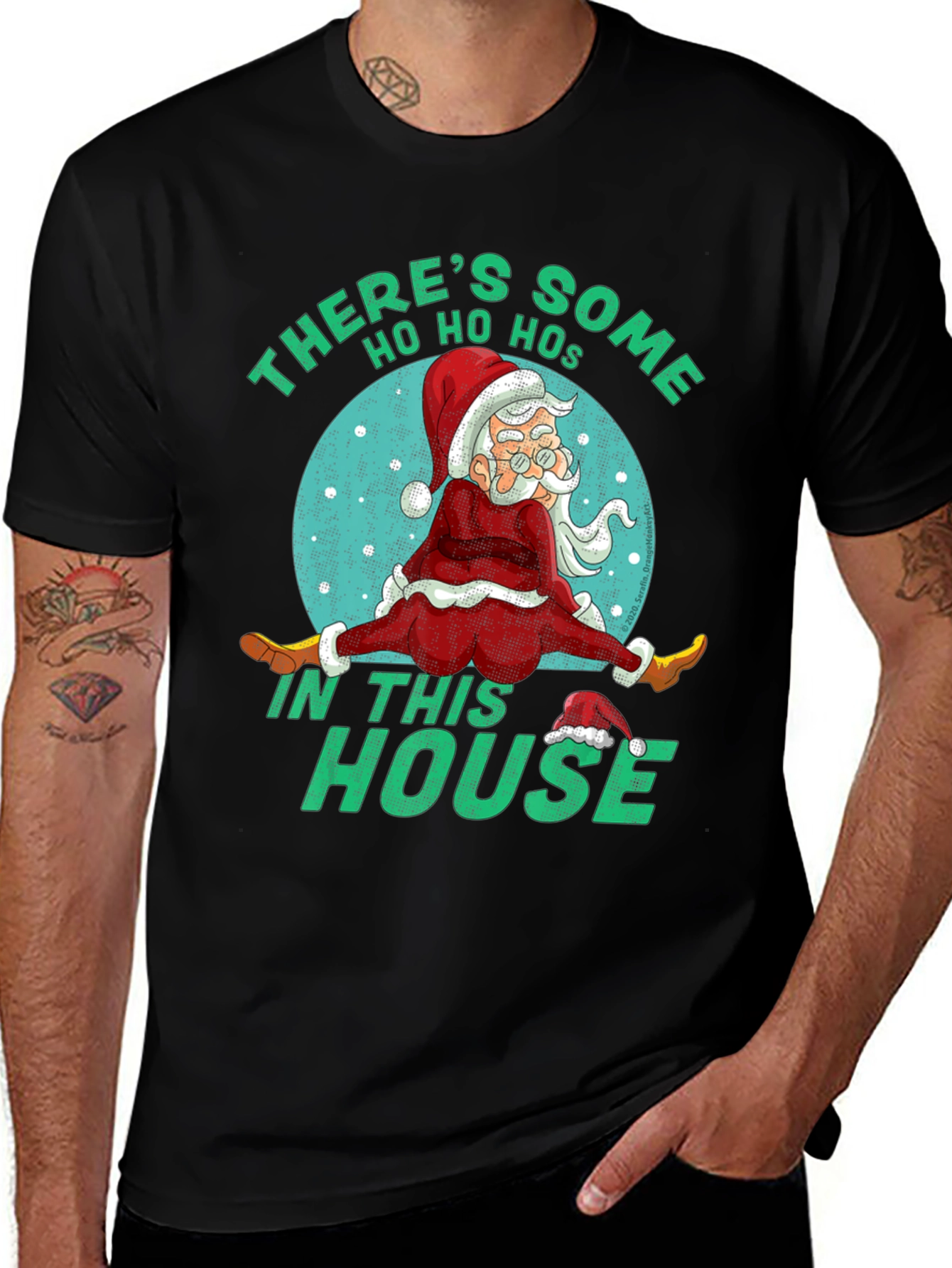 There's Some Ho Ho Hos T-Shirt - Funny Santa Christmas Tee