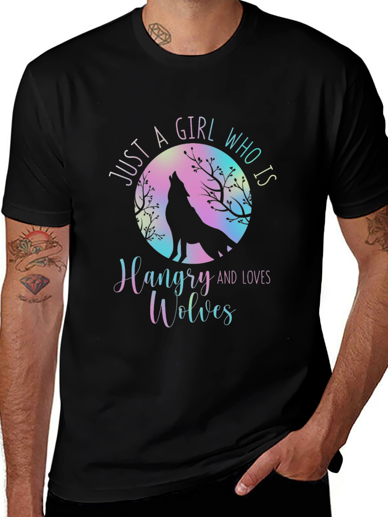 Hangry Wolf Women's T-Shirt - Cute Graphic Tee
