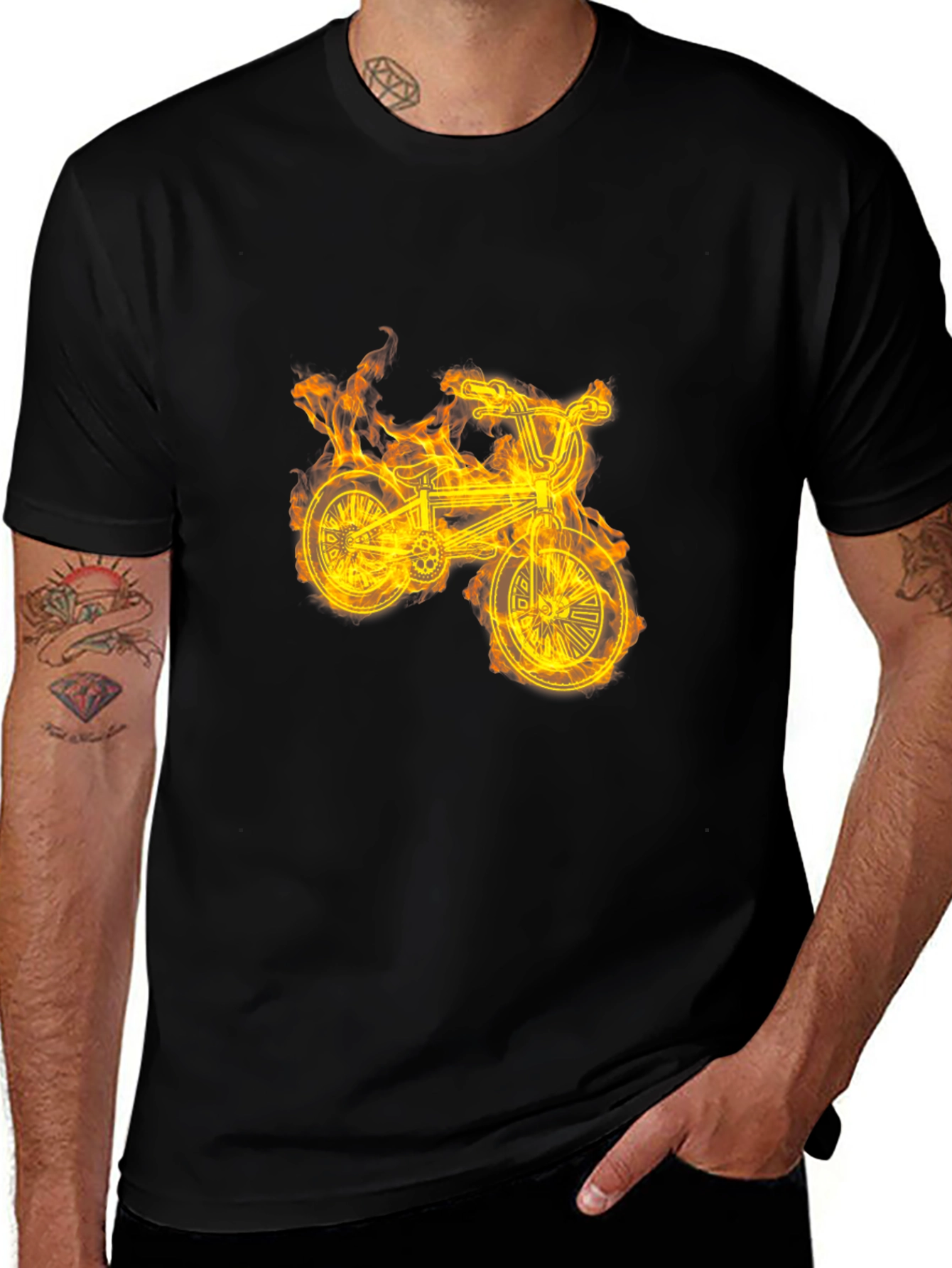 Variant 21 of Fiery Bike Graphic Tee