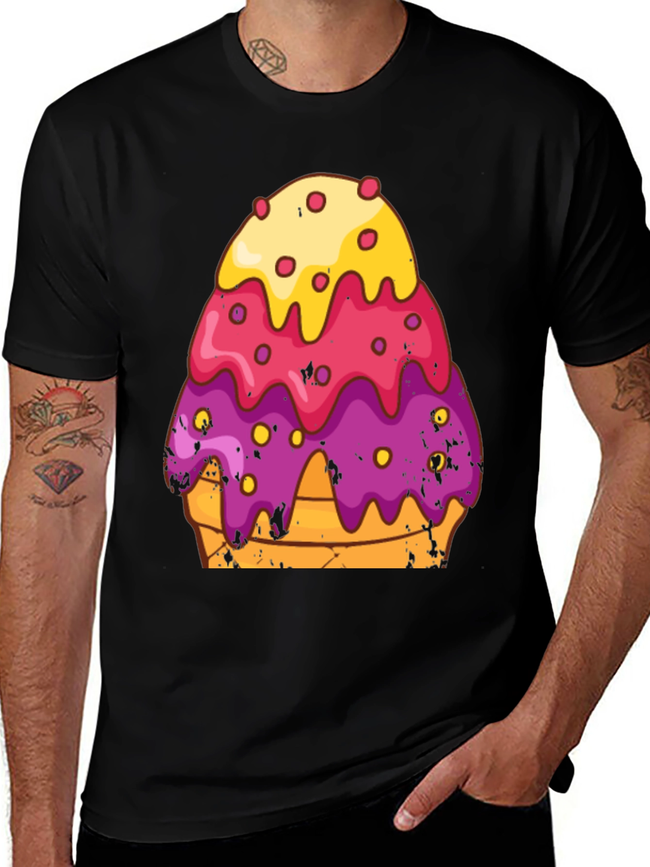 Variant 7 of Cartoon Ice Cream Cone Graphic Tee