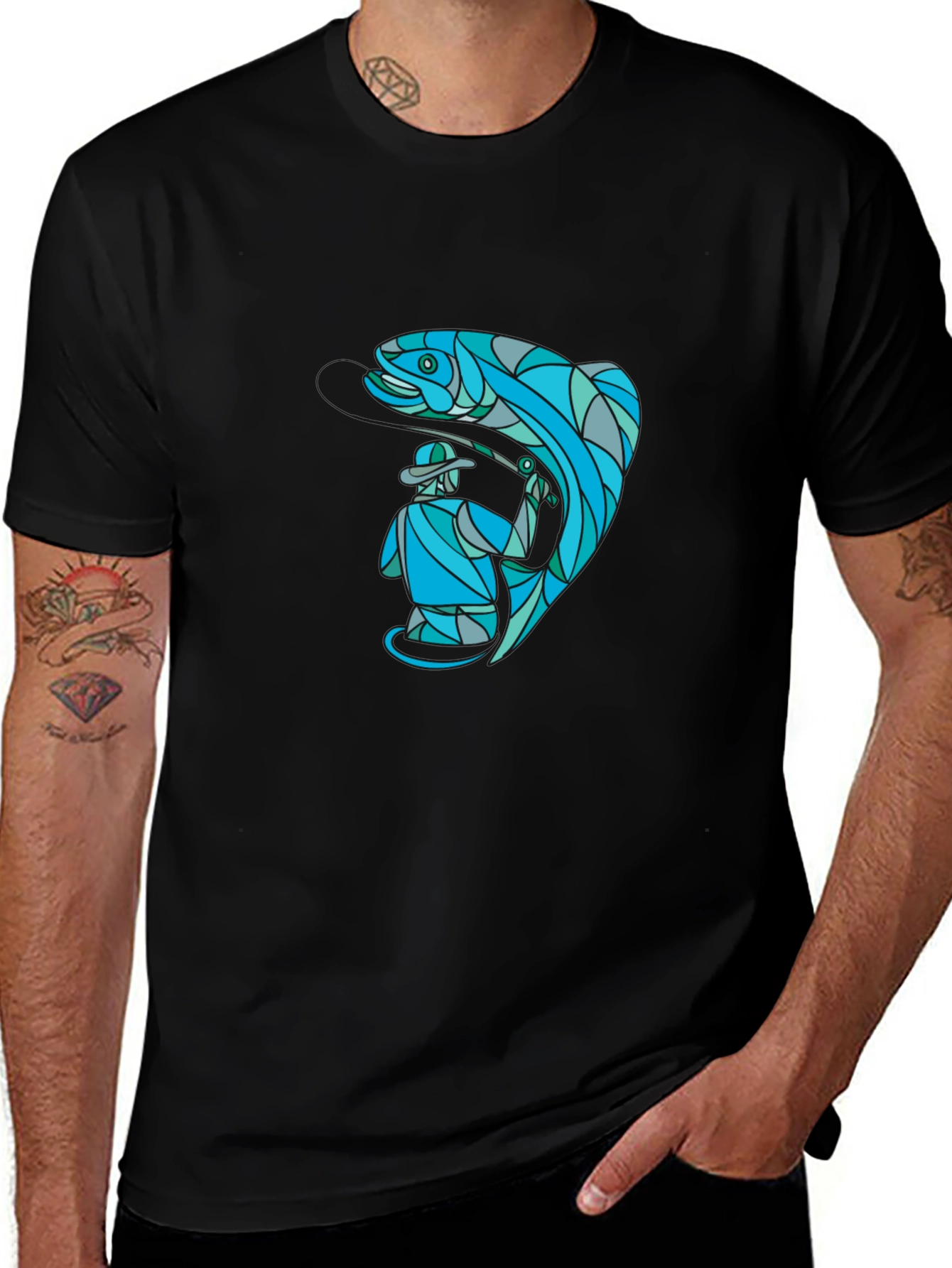 Variant 16 of Fishing Graphic Tee - Unique Fish Design
