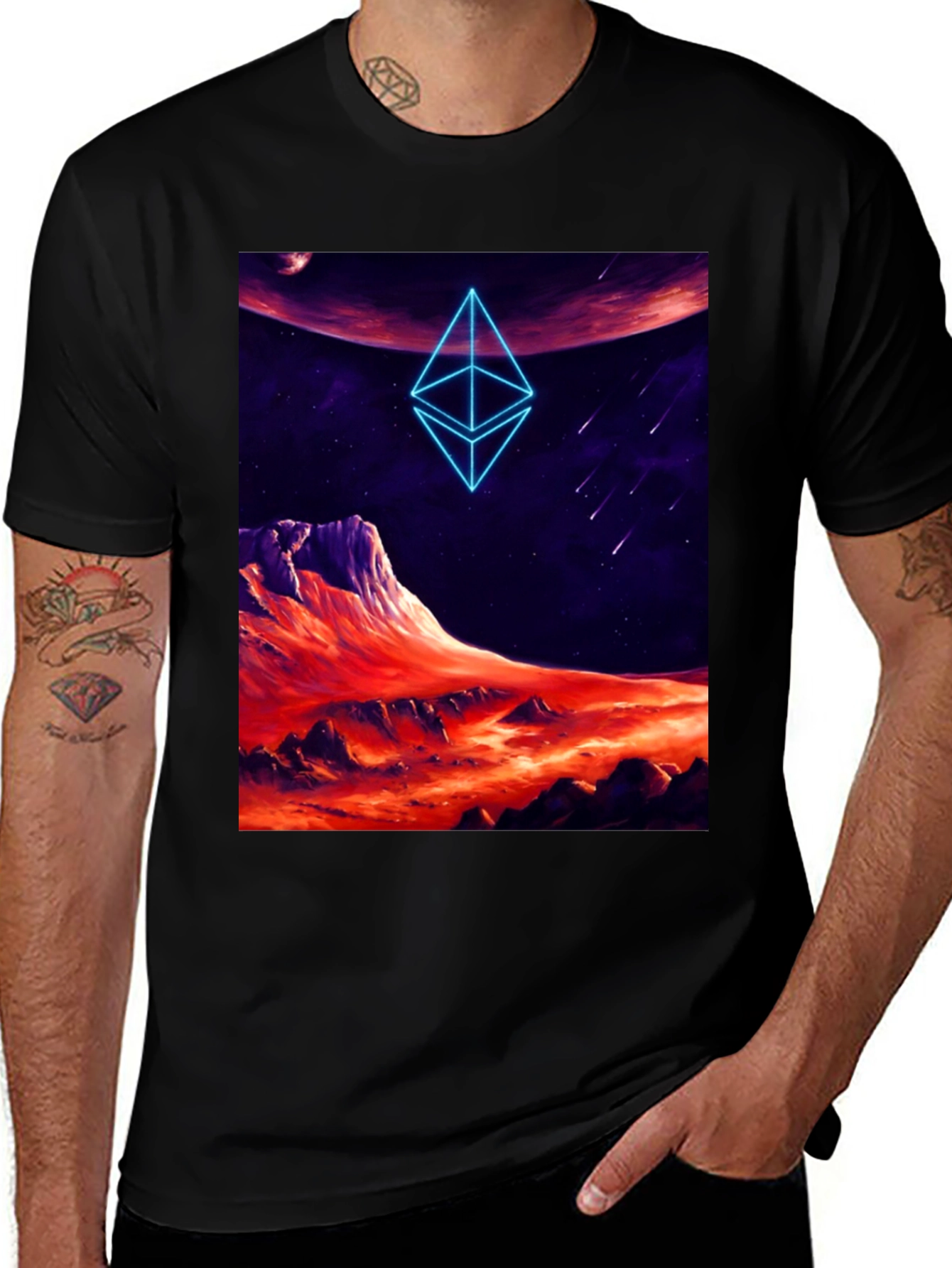 Ethereum Planet Black T-Shirt
