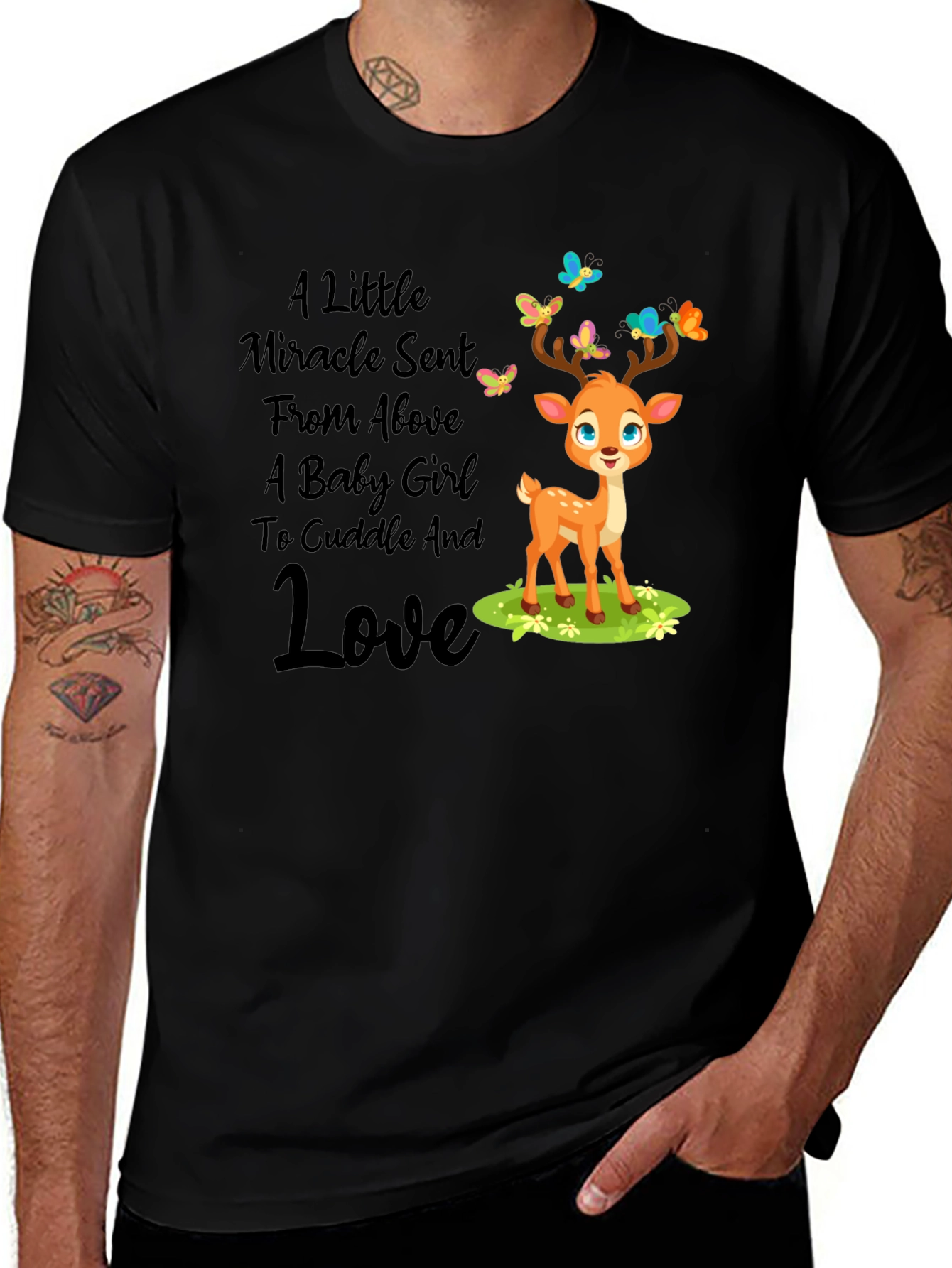 Miracle Baby Girl Deer Graphic Tee