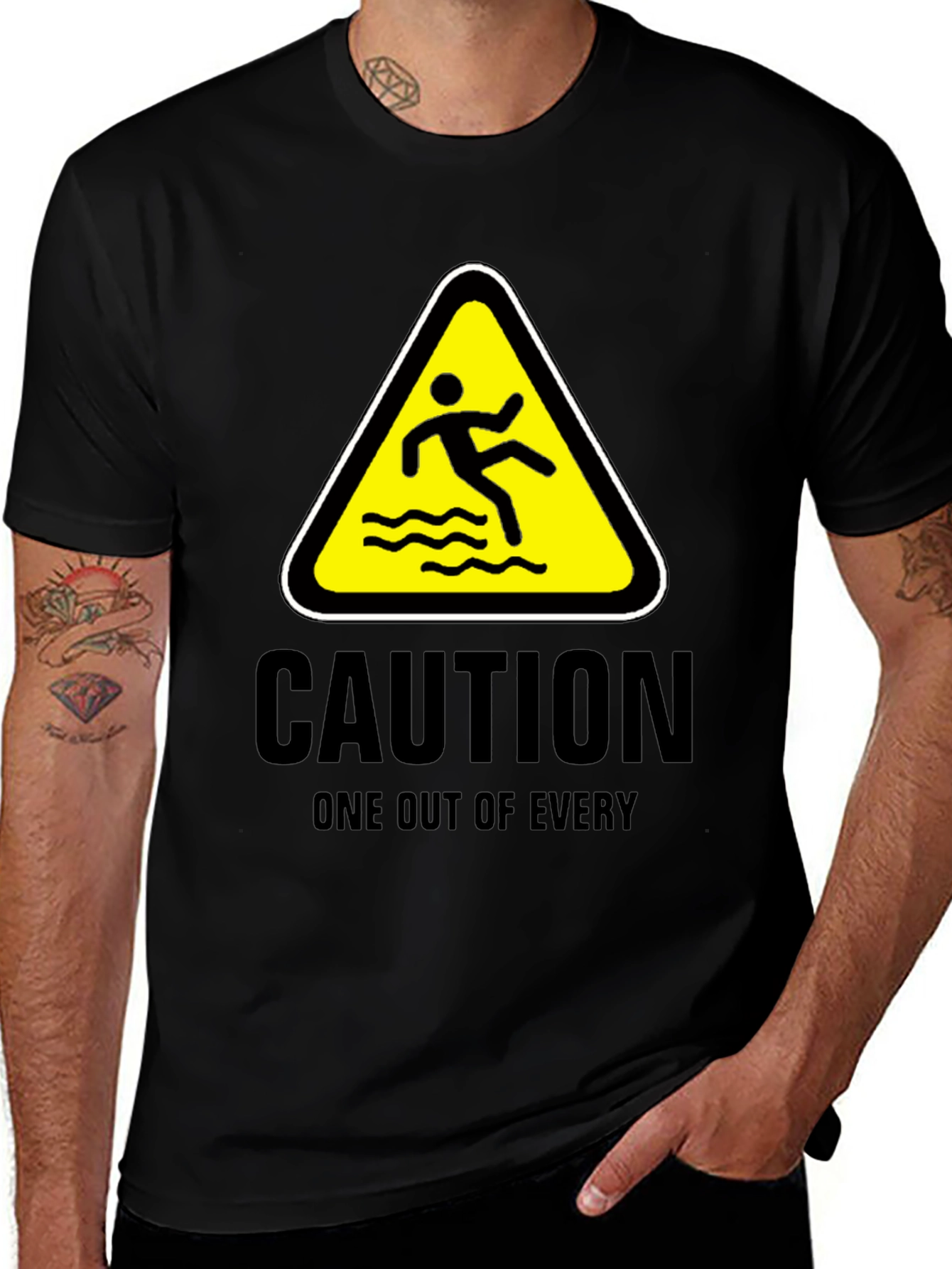 Variant 8 of Caution Wet Floor Funny T-Shirt