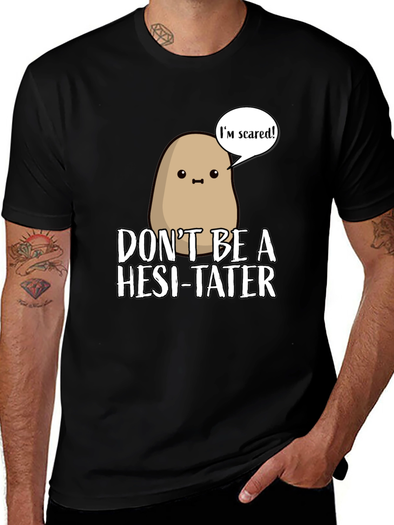 Variant 20 of Funny Potato T-Shirt - Don't Be a Hesi-Tater!
