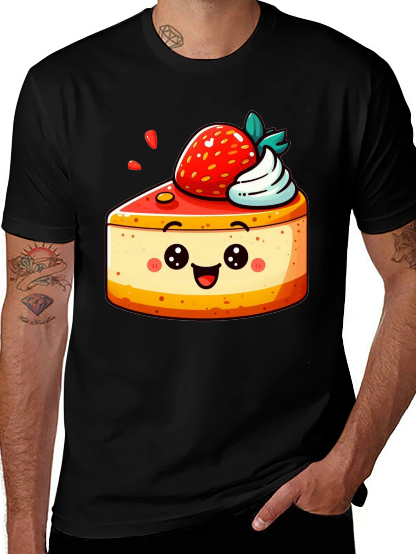 Variant 6 of Cute Cartoon Cheesecake T-Shirt