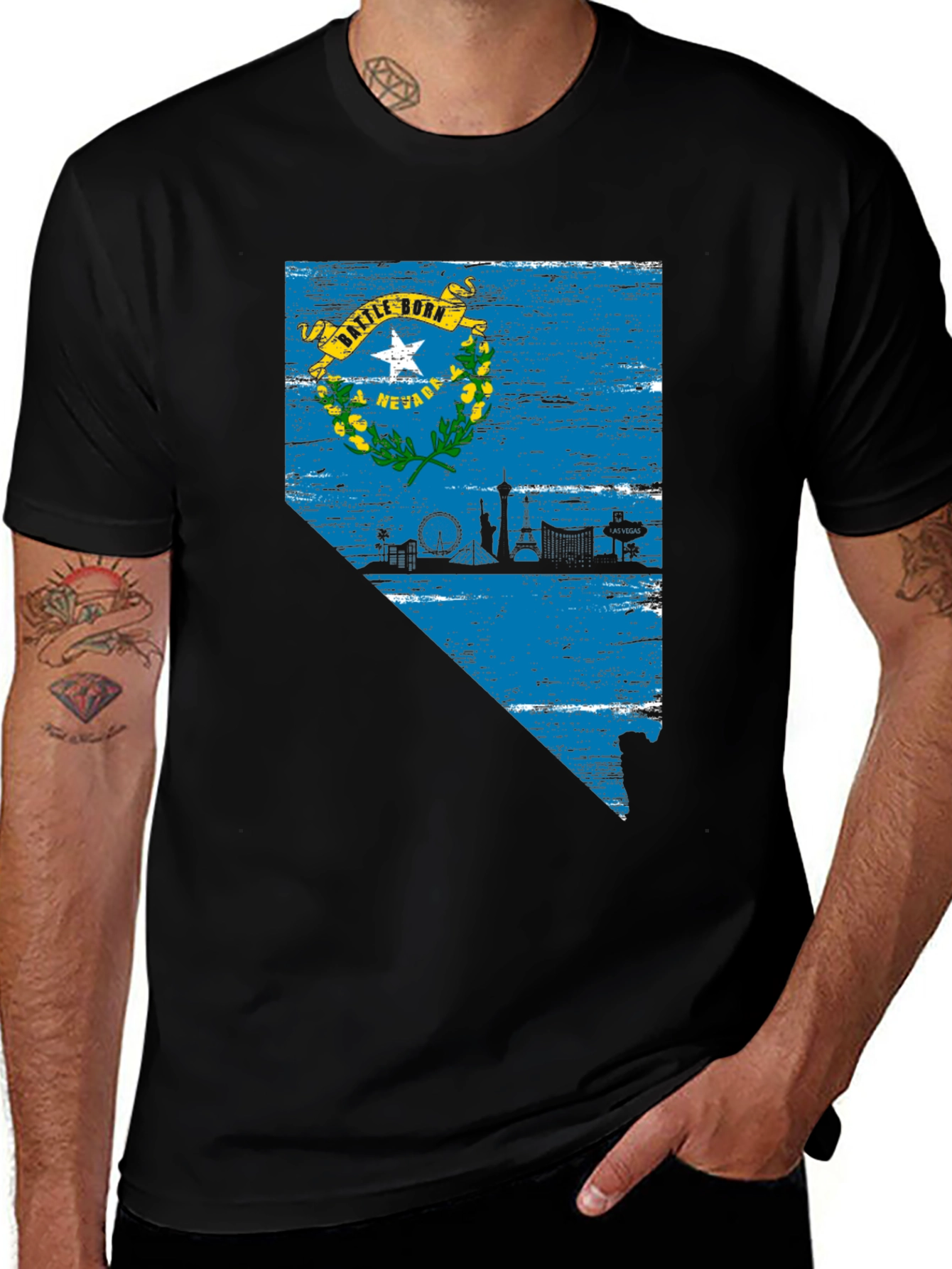 Variant 9 of Nevada State Flag Graphic T-Shirt