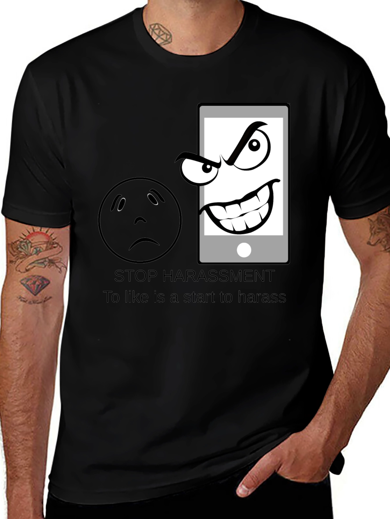 Variant 7 of Stop Harassment Graphic T-Shirt