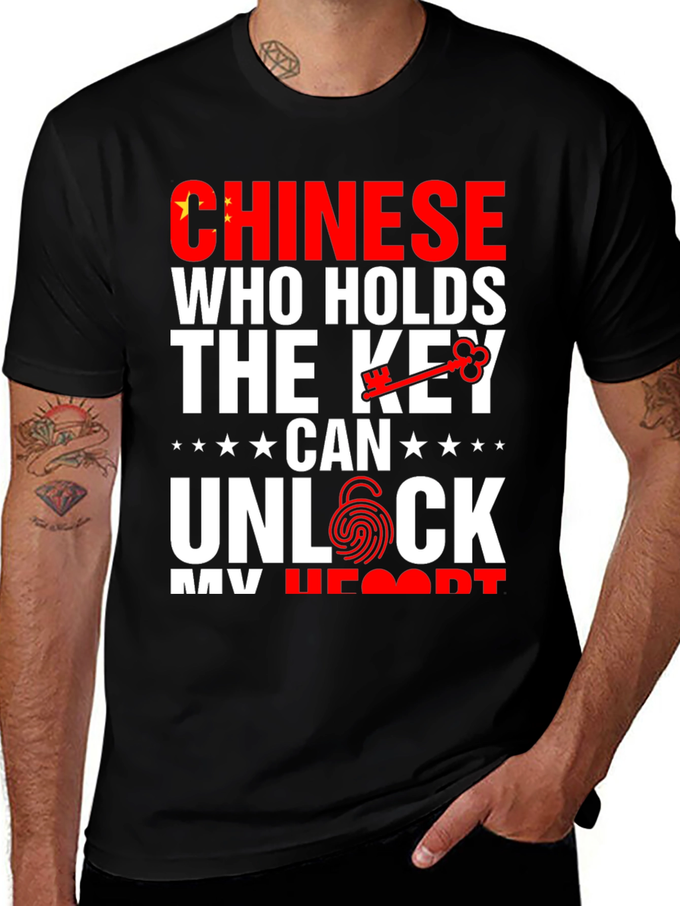 Variant 19 of Chinese Key to My Heart Graphic T-Shirt