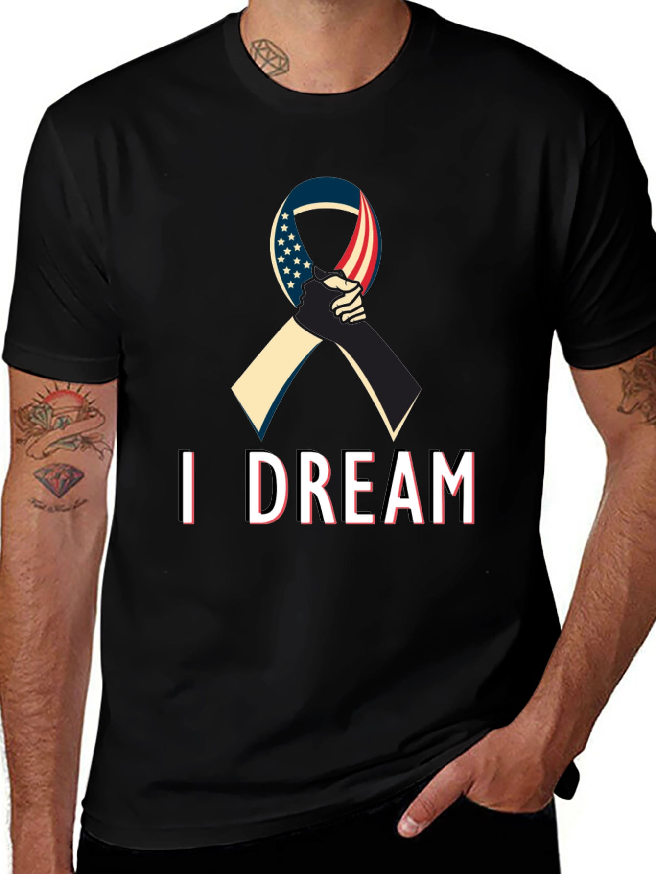 Variant 29 of I Dream T-Shirt: Unity Ribbon Design