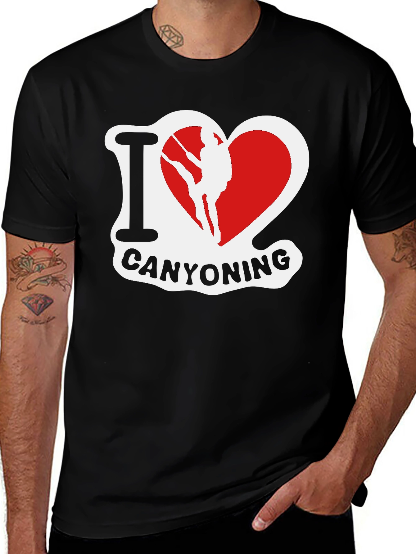 Variant 7 of I Love Canyoning T-Shirt: Adventure Tee for Outdoor Enthusiasts