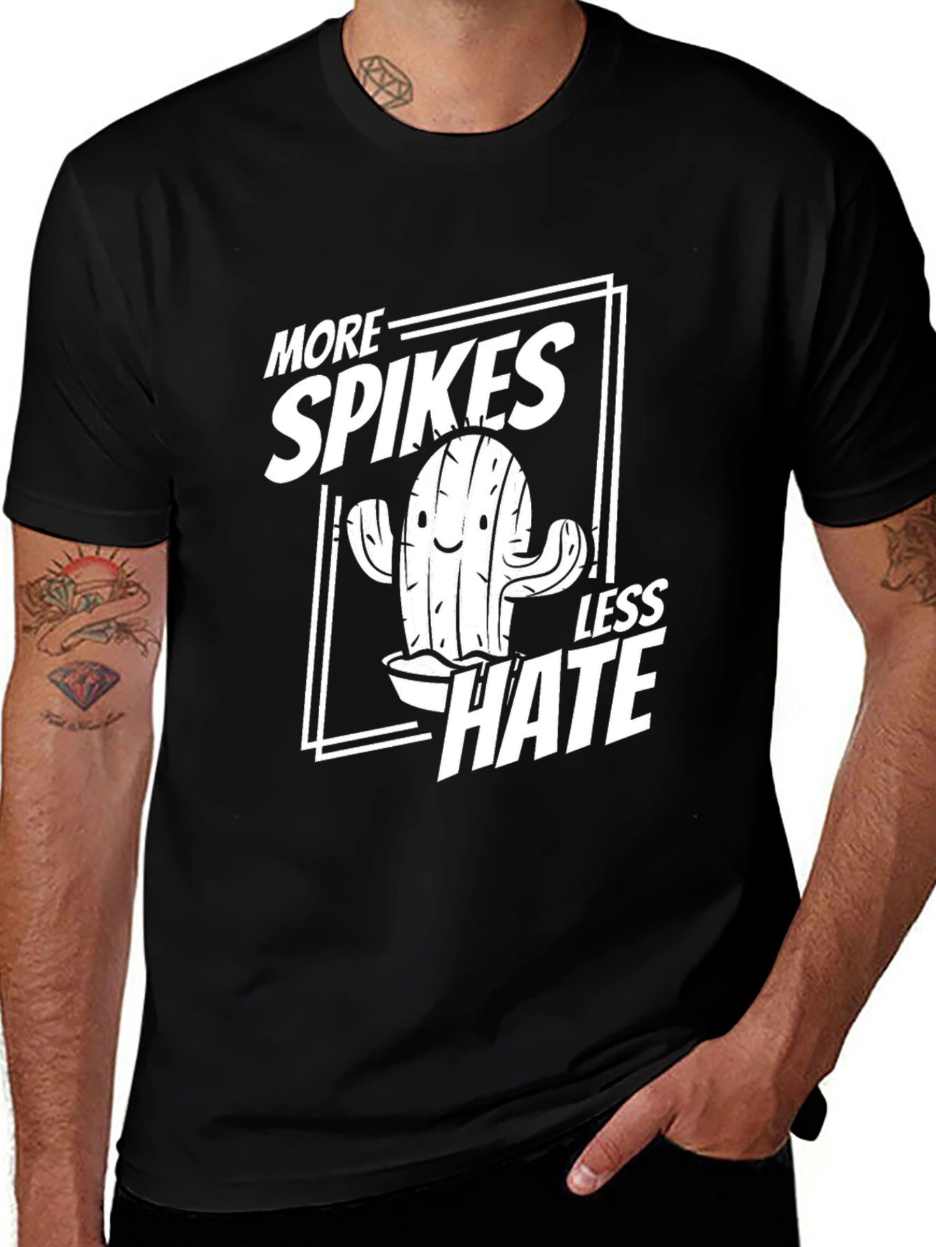 Variant 9 of More Spikes Less Hate Graphic T-Shirt