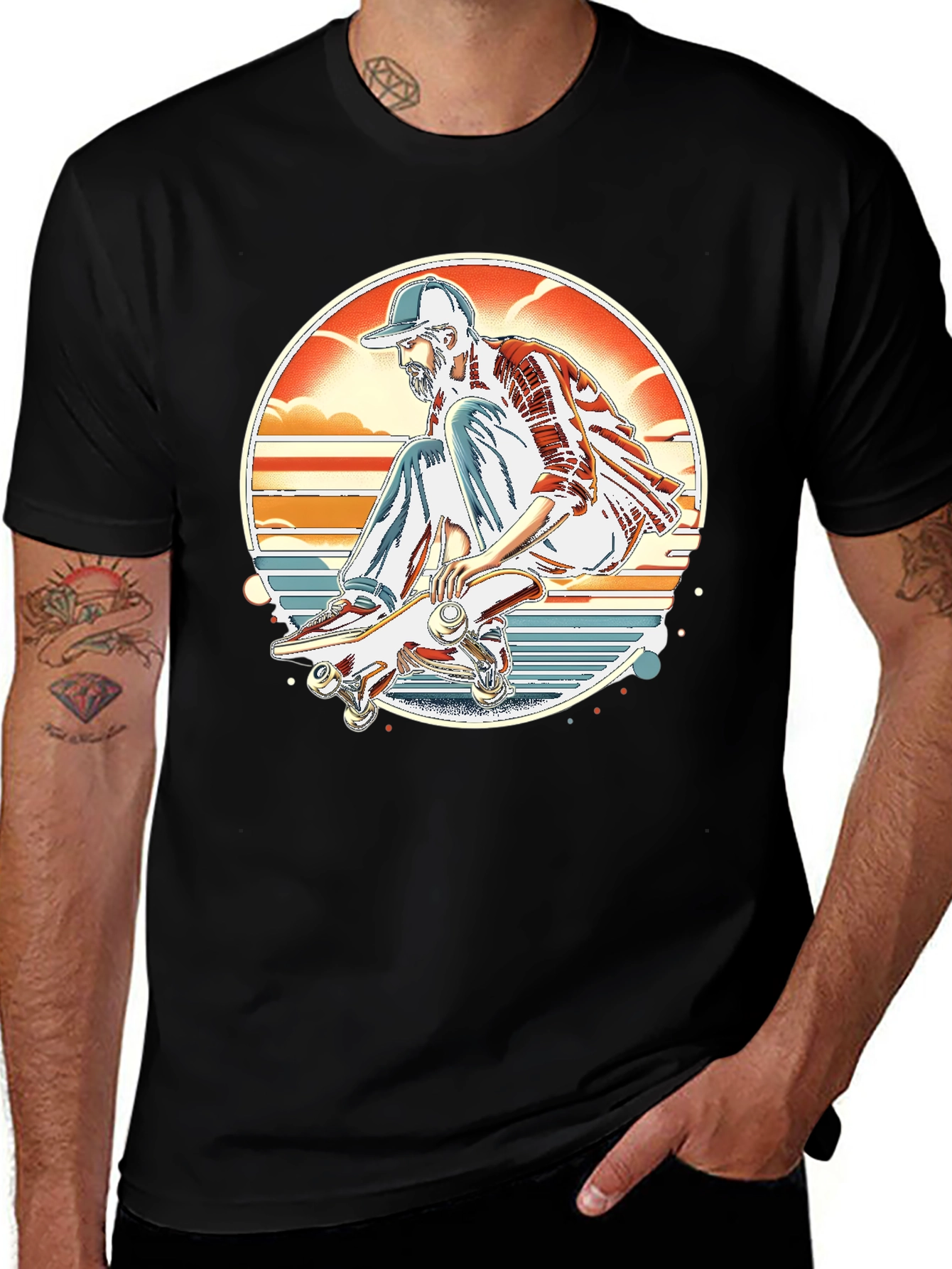 Variant 13 of Skater T-Shirt: Vintage Style Graphic Tee
