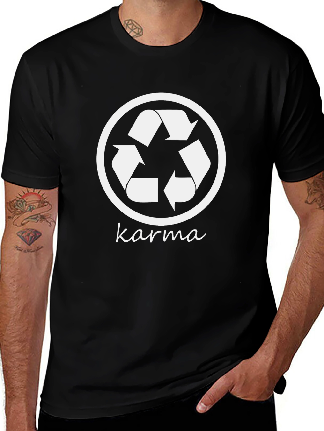 Variant 15 of Karma Recycle Symbol Graphic T-Shirt
