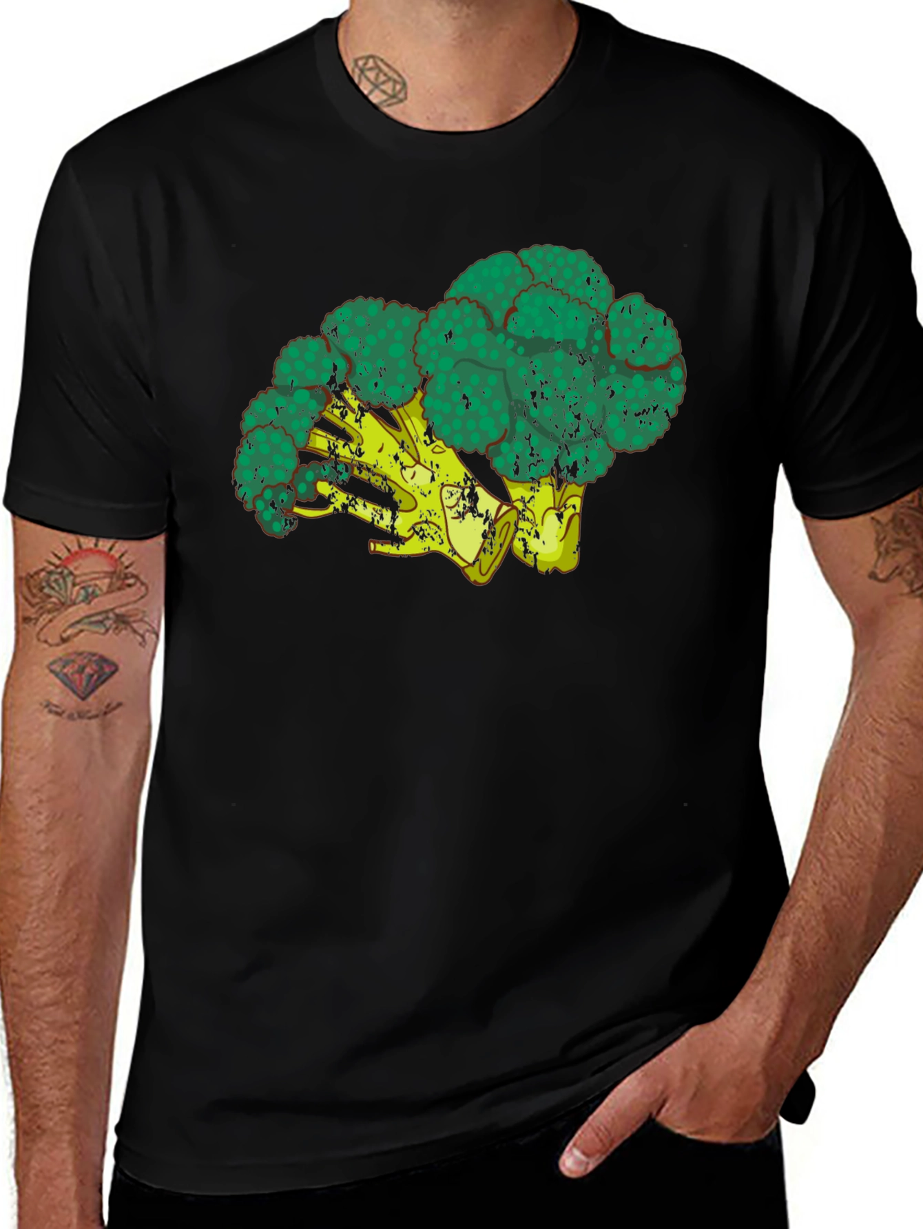 Variant 21 of Broccoli Graphic T-Shirt - Veggie Lover Tee