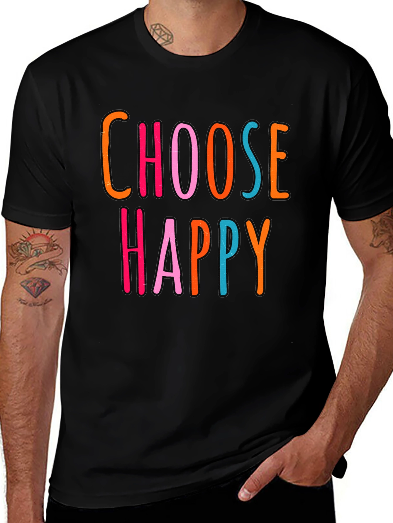 Variant 7 of Choose Happy T-Shirt - Vibrant Graphic Tee