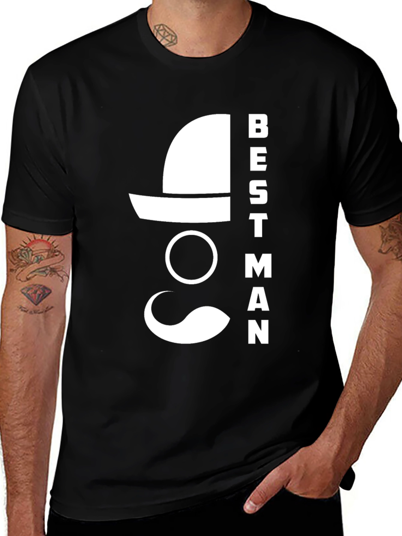 Variant 16 of Best Man Graphic Tee - Wedding Party Apparel