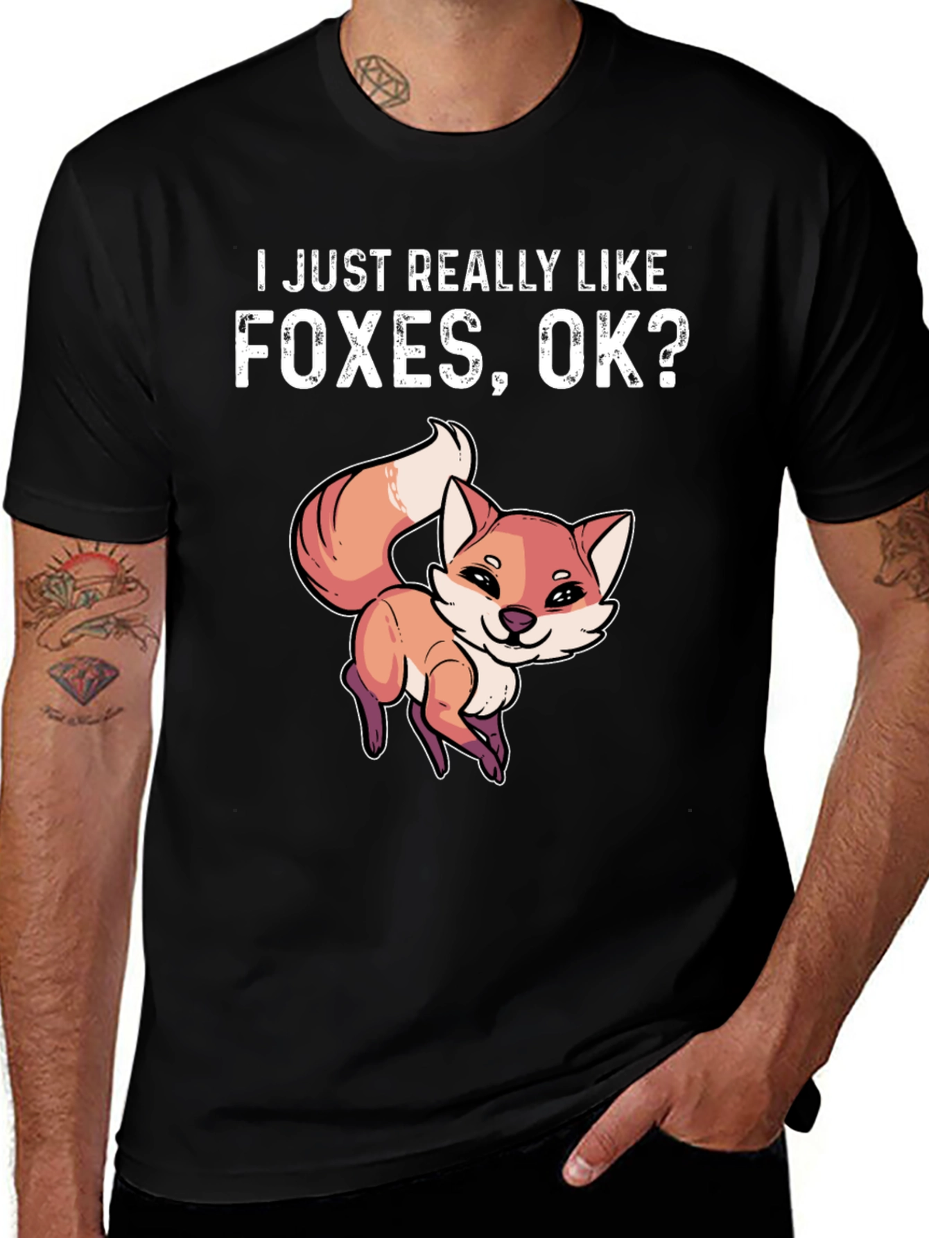 Variant 21 of I Just Really Like Foxes, OK? Graphic T-Shirt