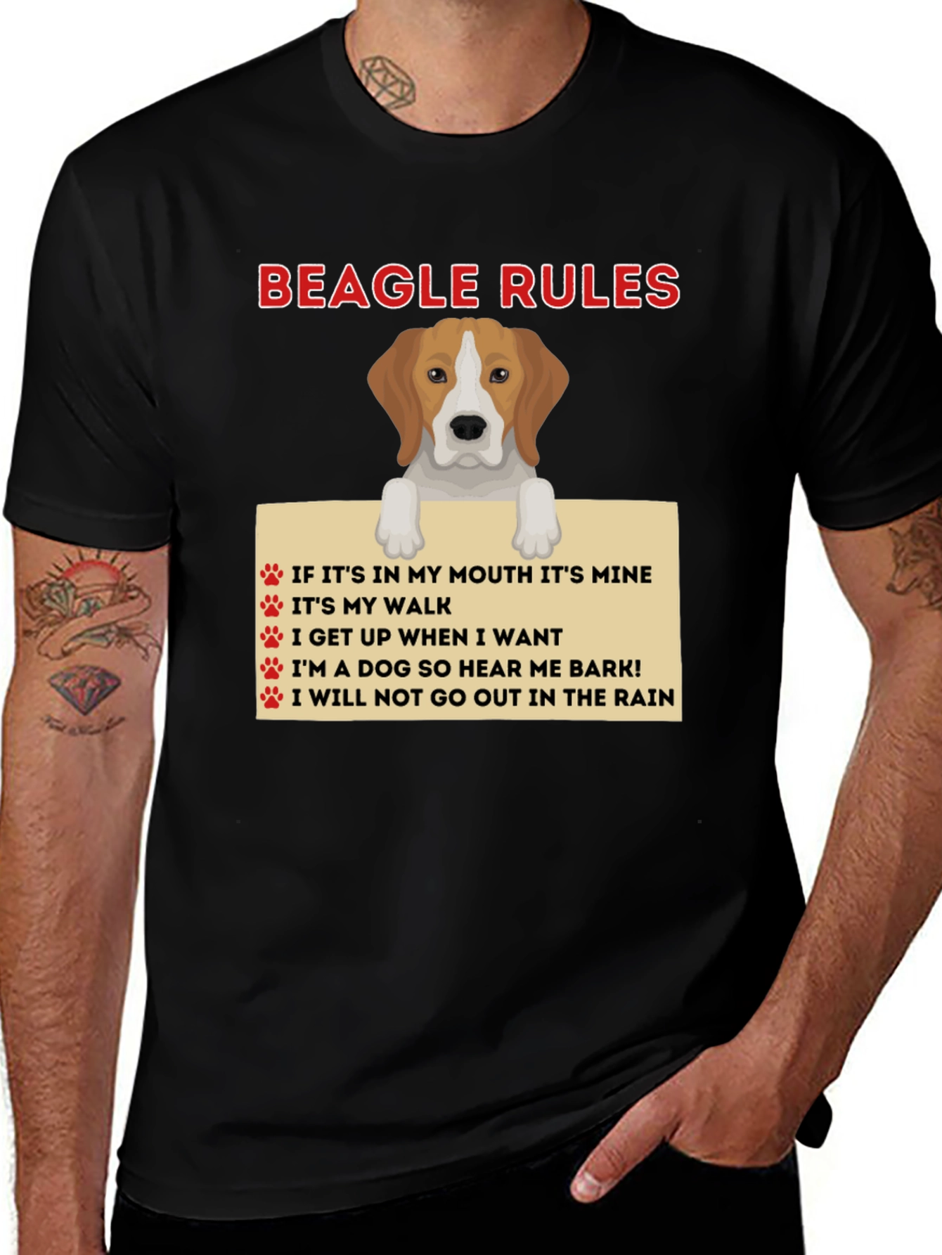 Beagle Rules Funny Dog T-Shirt