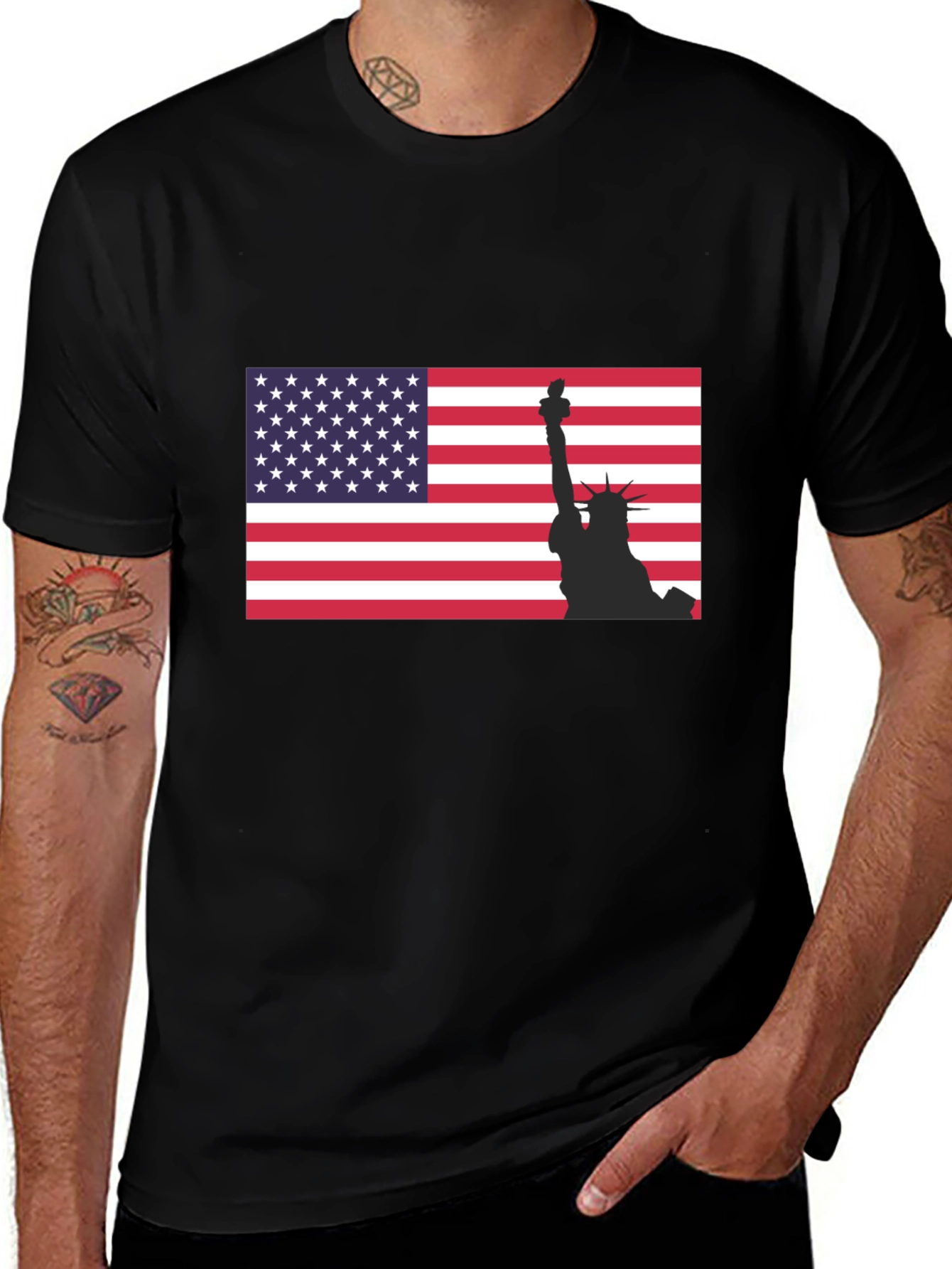 American Flag Liberty Graphic T-Shirt