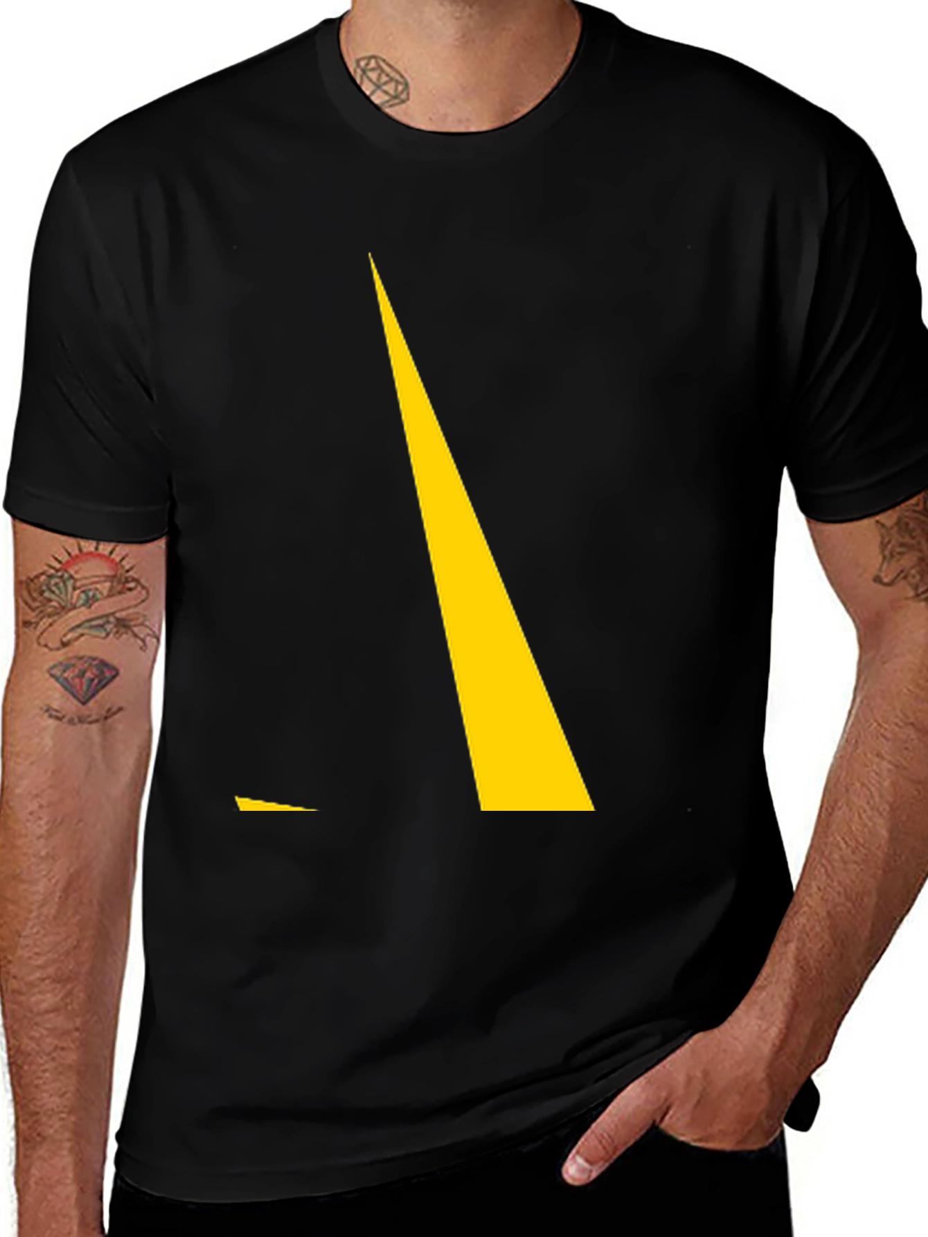 Variant 6 of Modern Graphic Black T-Shirt