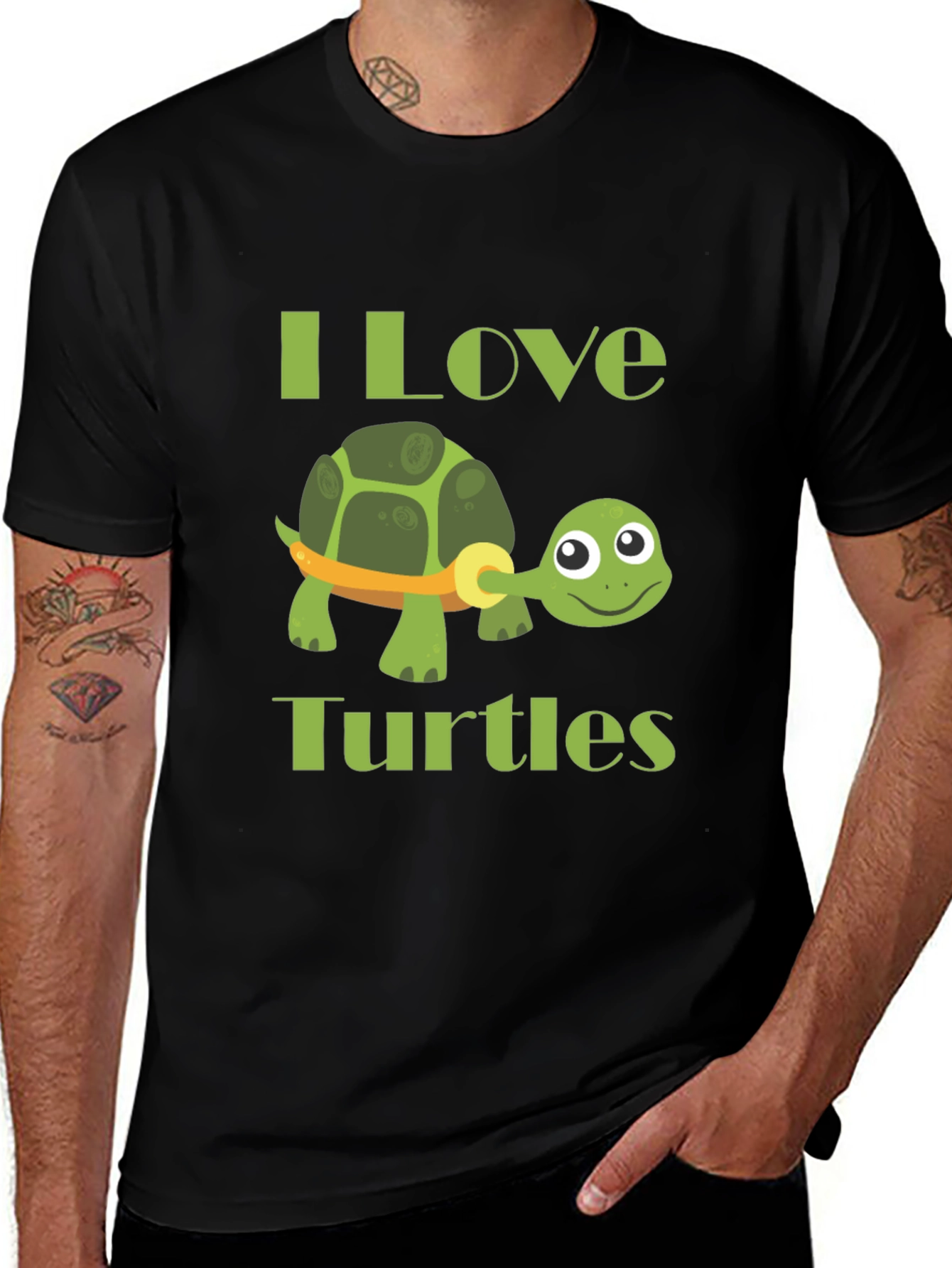 Variant 19 of I Love Turtles Graphic T-Shirt