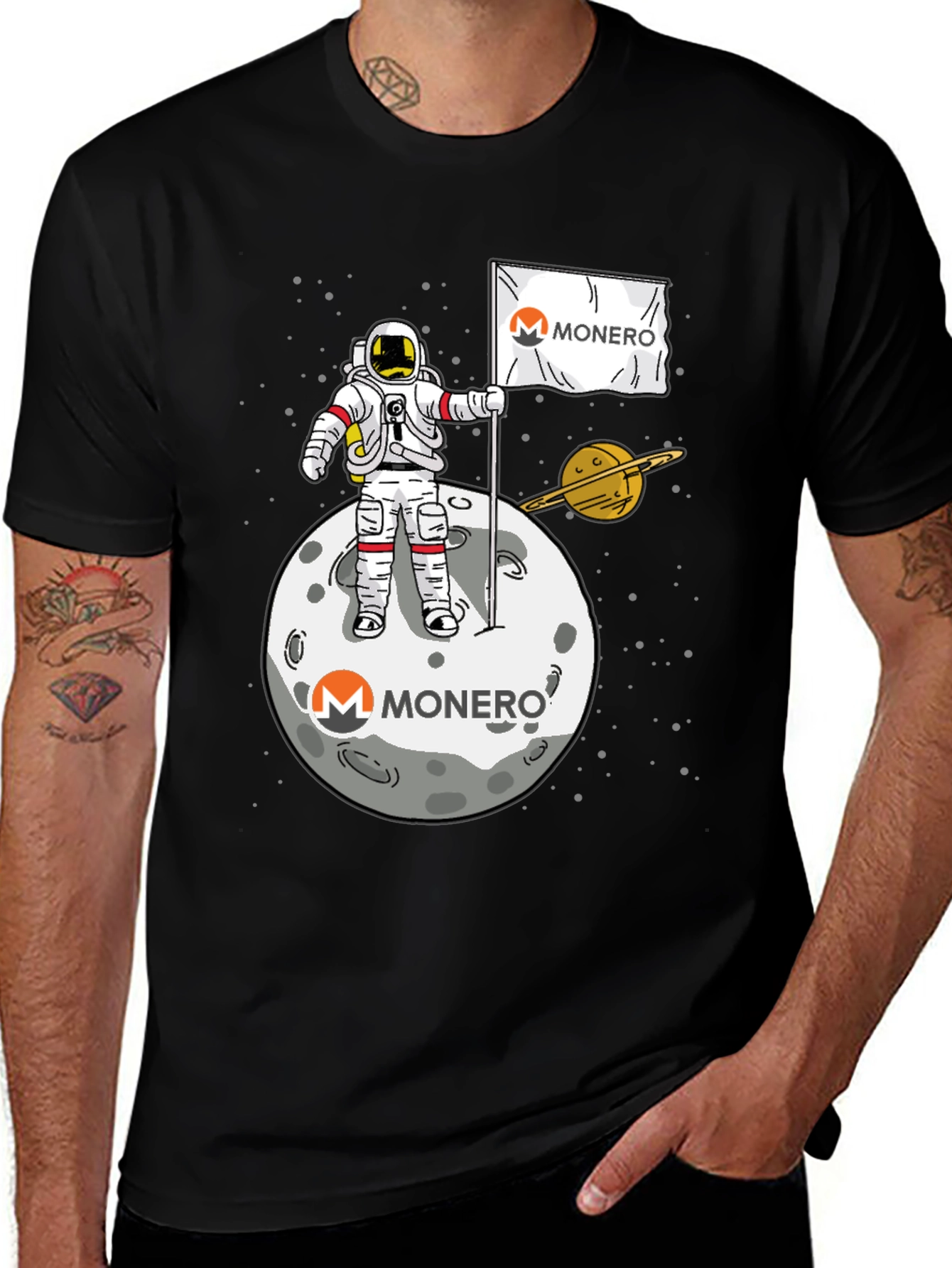 Variant 23 of Monero Moon Landing Graphic T-Shirt
